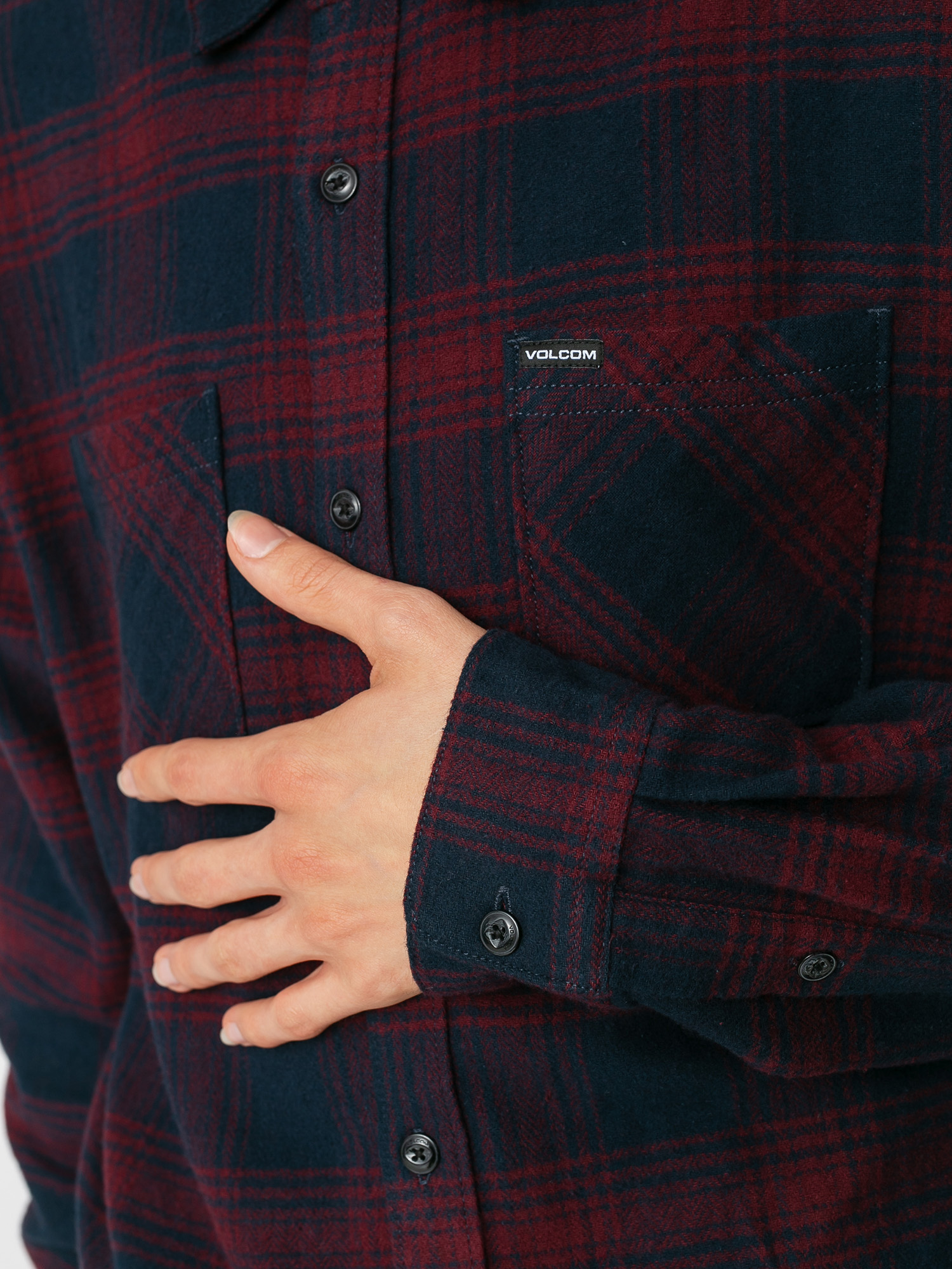 Košile Volcom Tone Stone Ls (navy)