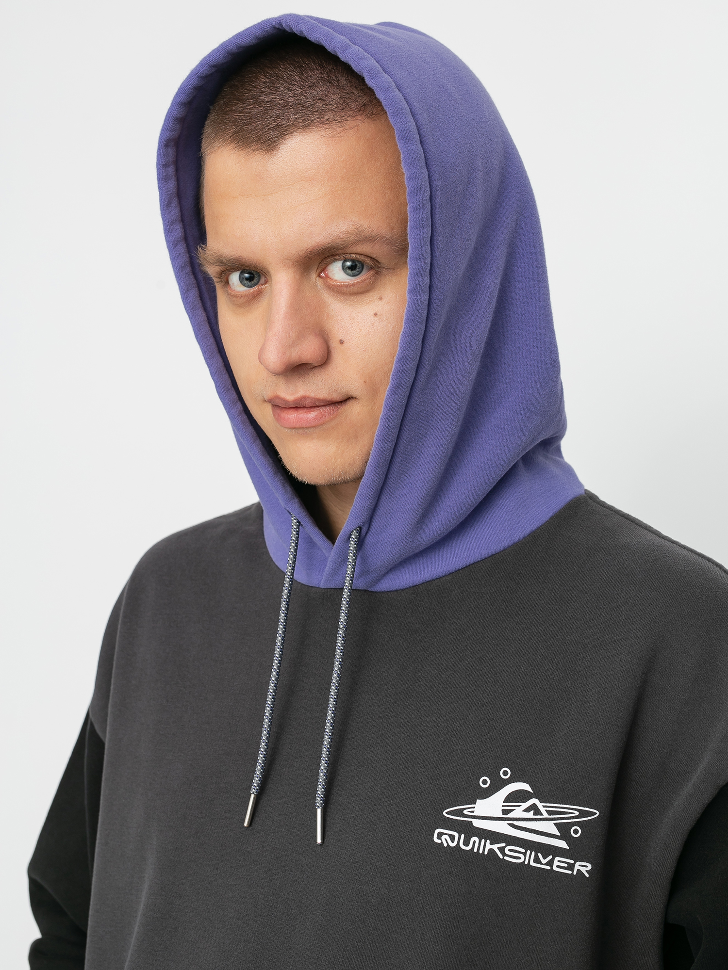 Mikina s kapucí Quiksilver Heritage Midori Blanka HD (tarmac)