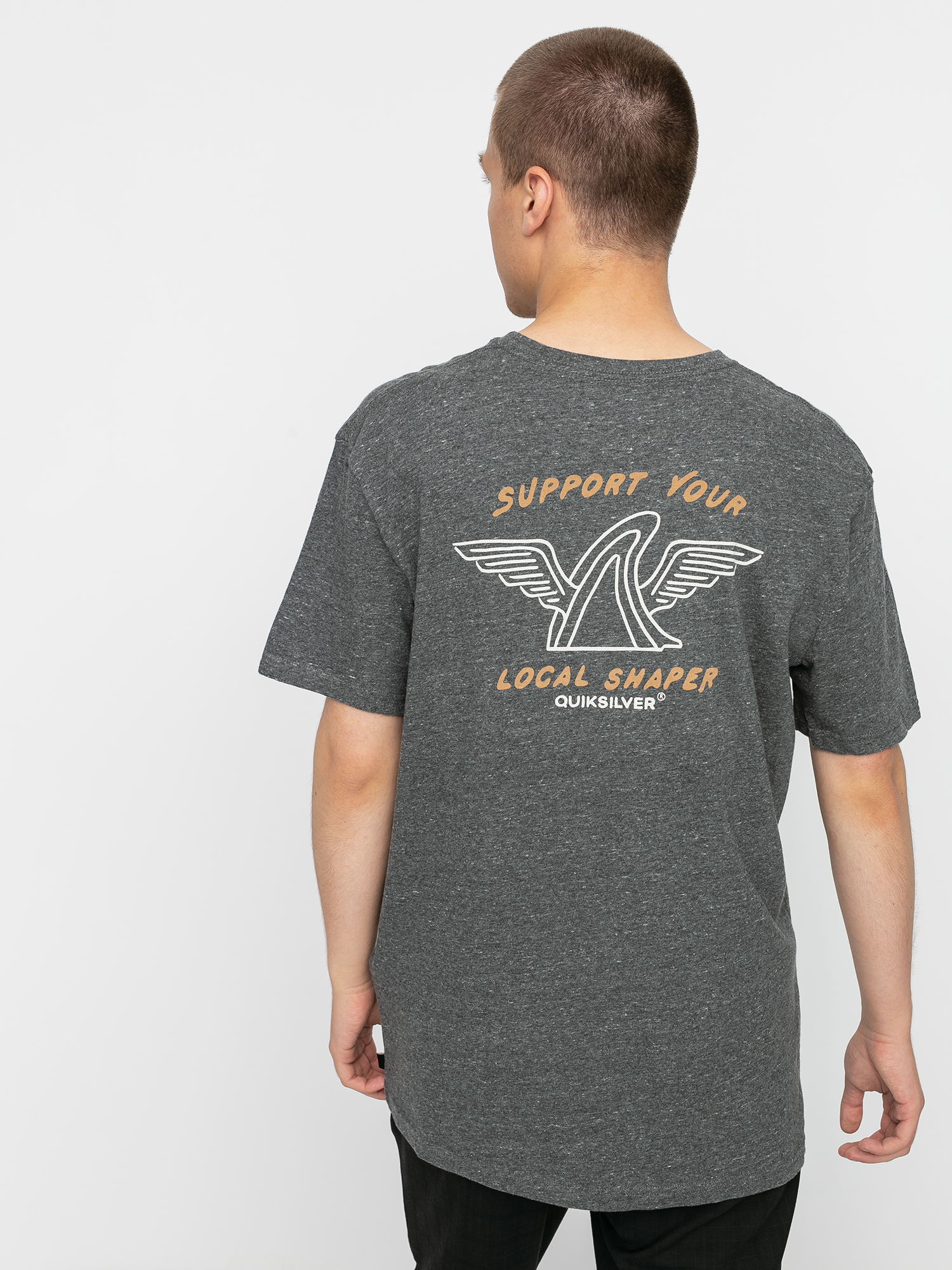 Tričko Quiksilver Quik Local Shaper (charcoal heather)