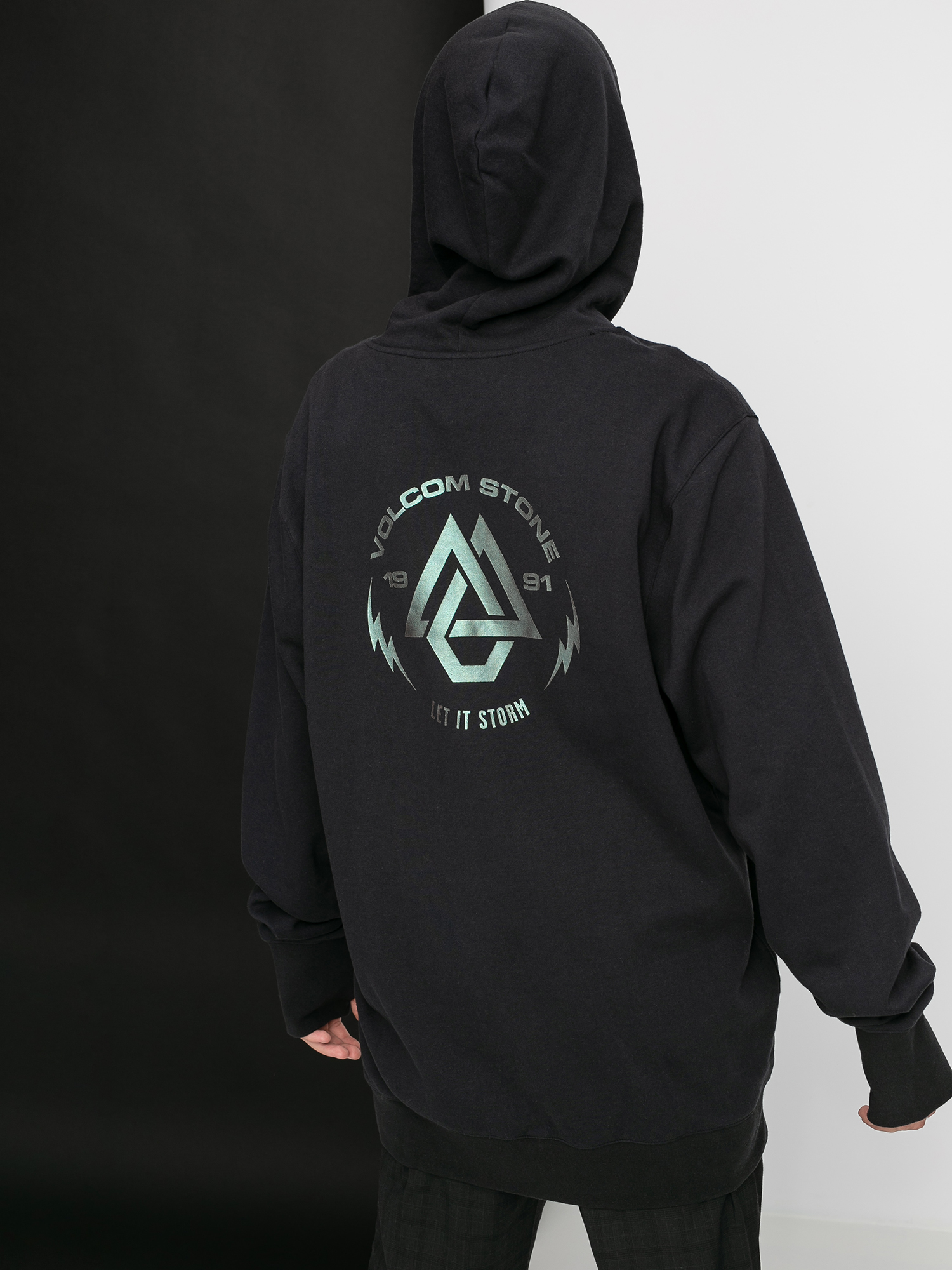 Mikina s kapucí Volcom Di HD (black combo)