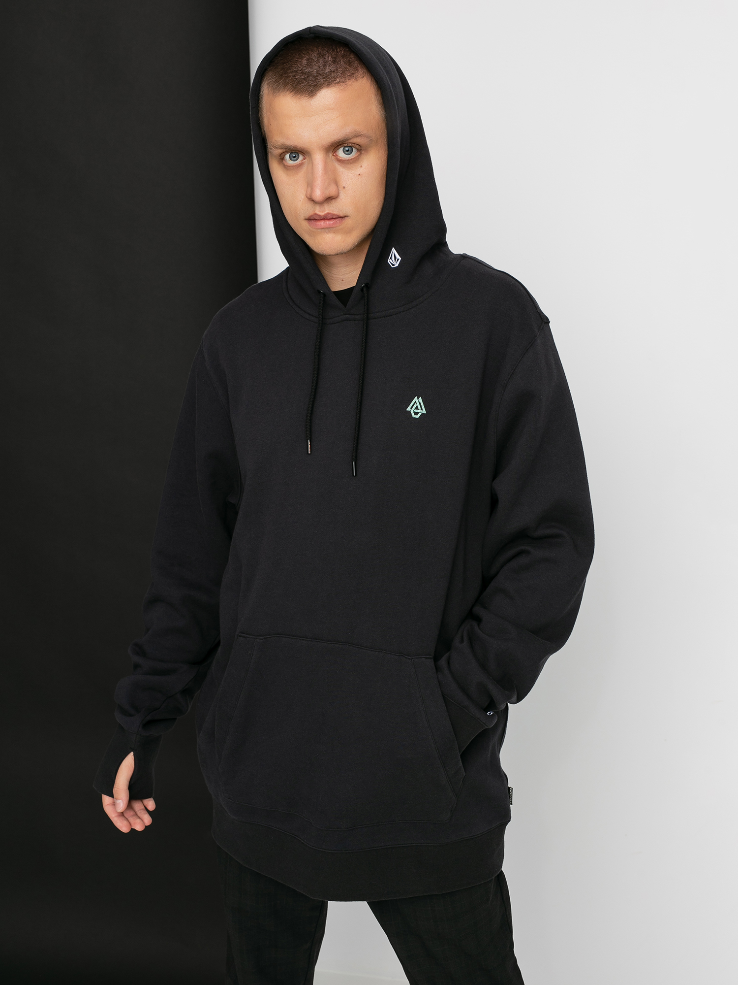 Mikina s kapucí Volcom Di HD (black combo)