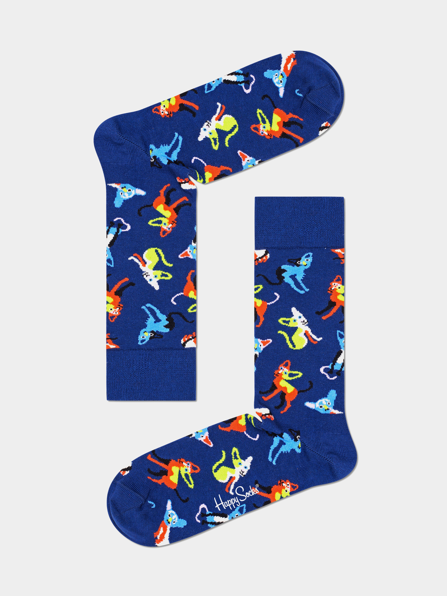Ponožky Happy Socks Oriental Cat (blue)