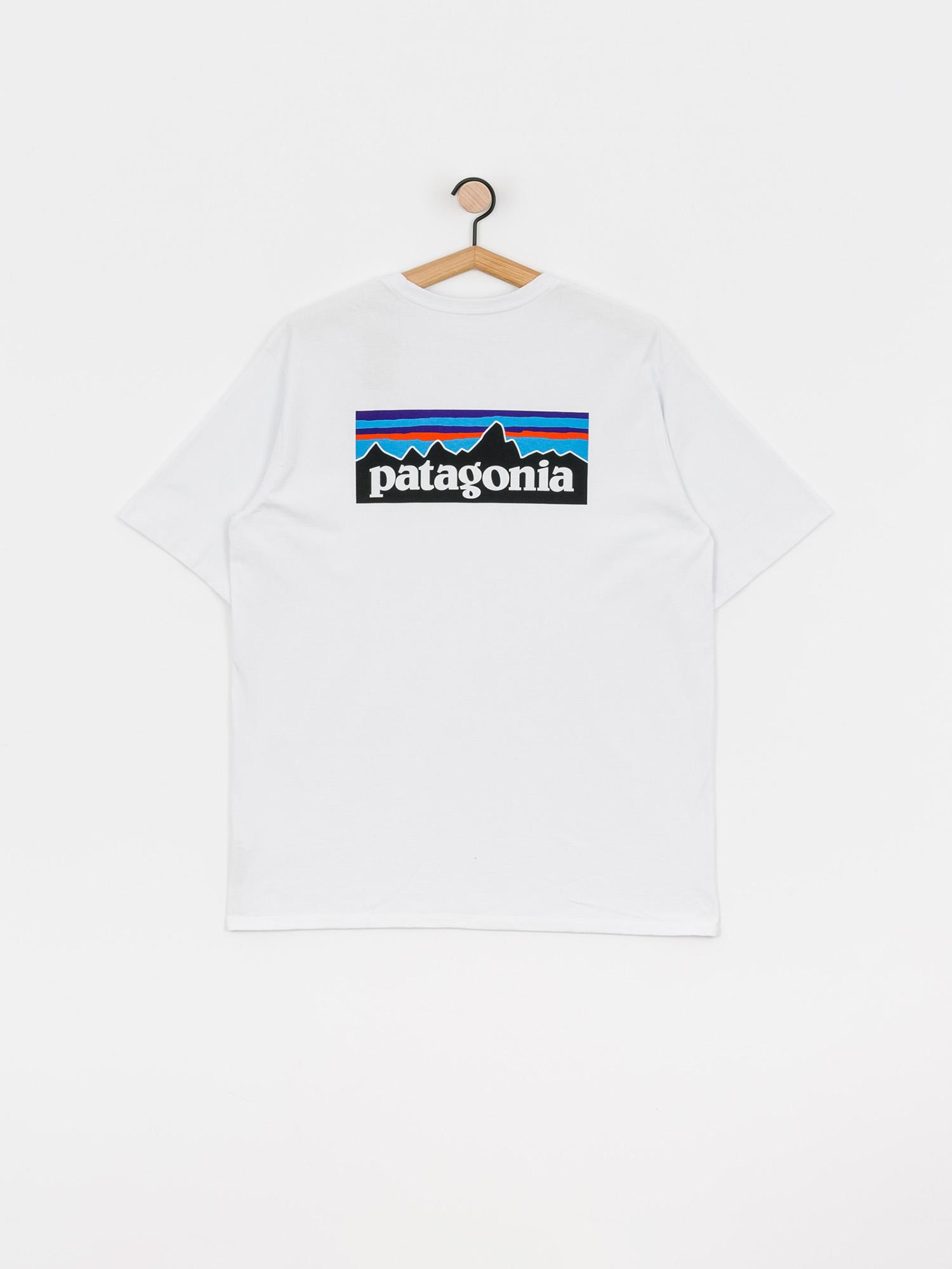 Tričko Patagonia P6 Logo Responsibili (white)