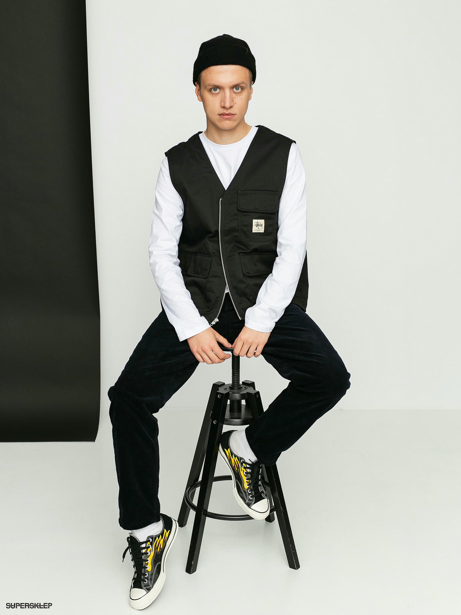 Bunda Stussy Kamizelka Insulated Work Vest (black)