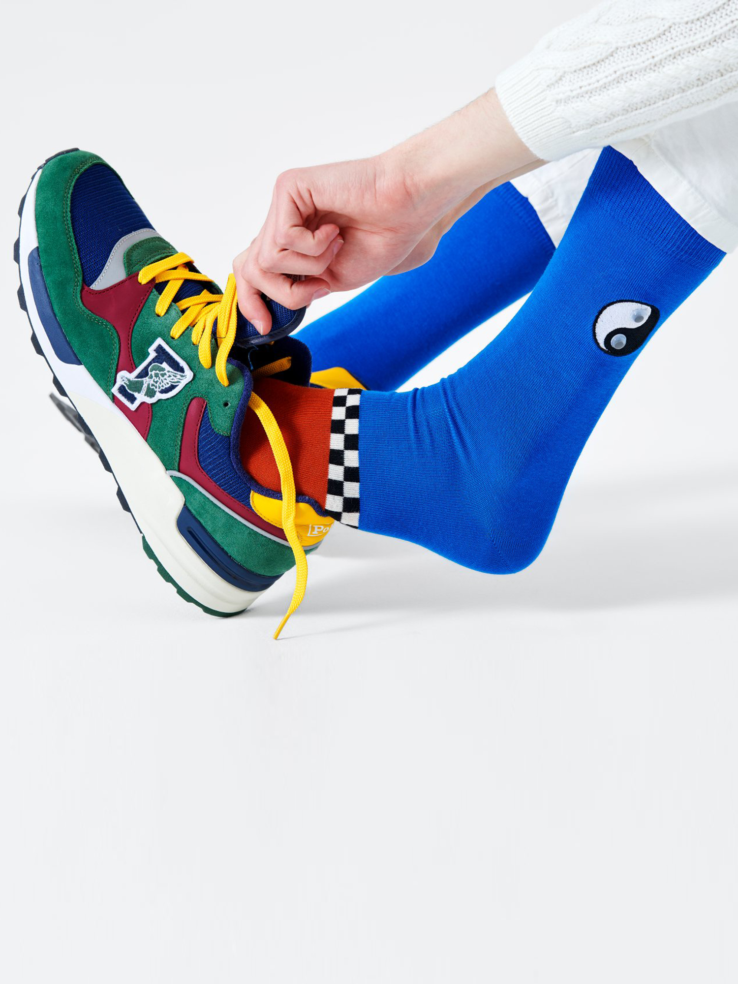 Ponožky Happy Socks Yin Yang (blue/brown)