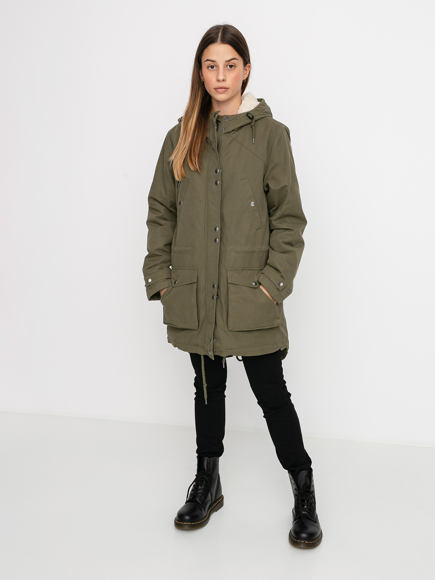 Bunda Volcom Walk On By 5K Parka Wmn (olive)