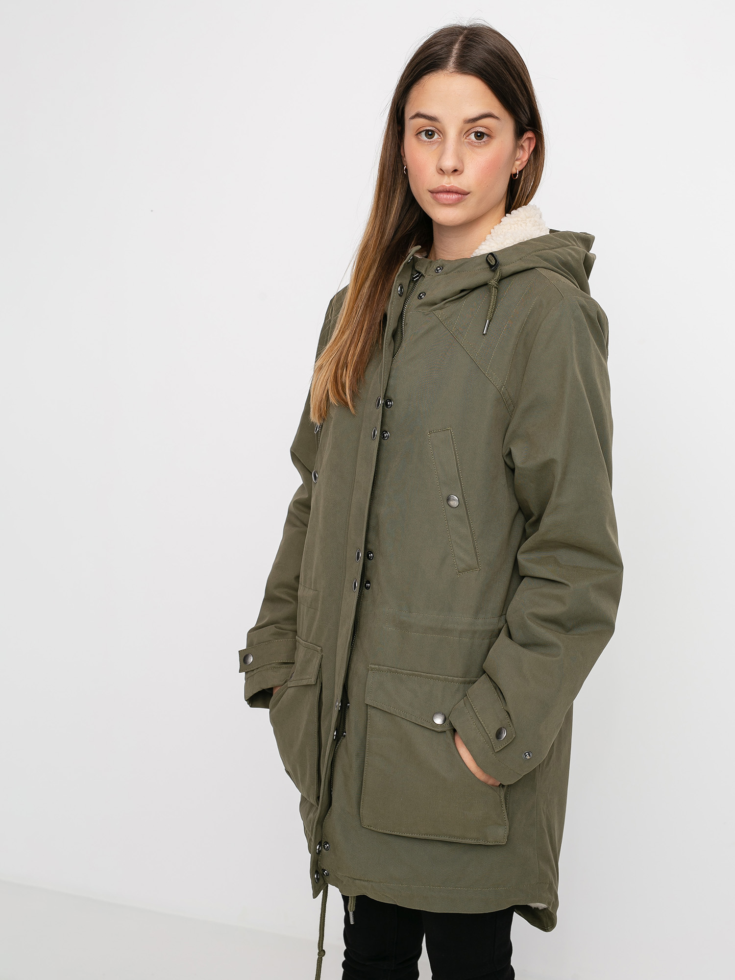 Bunda Volcom Walk On By 5K Parka Wmn (olive)