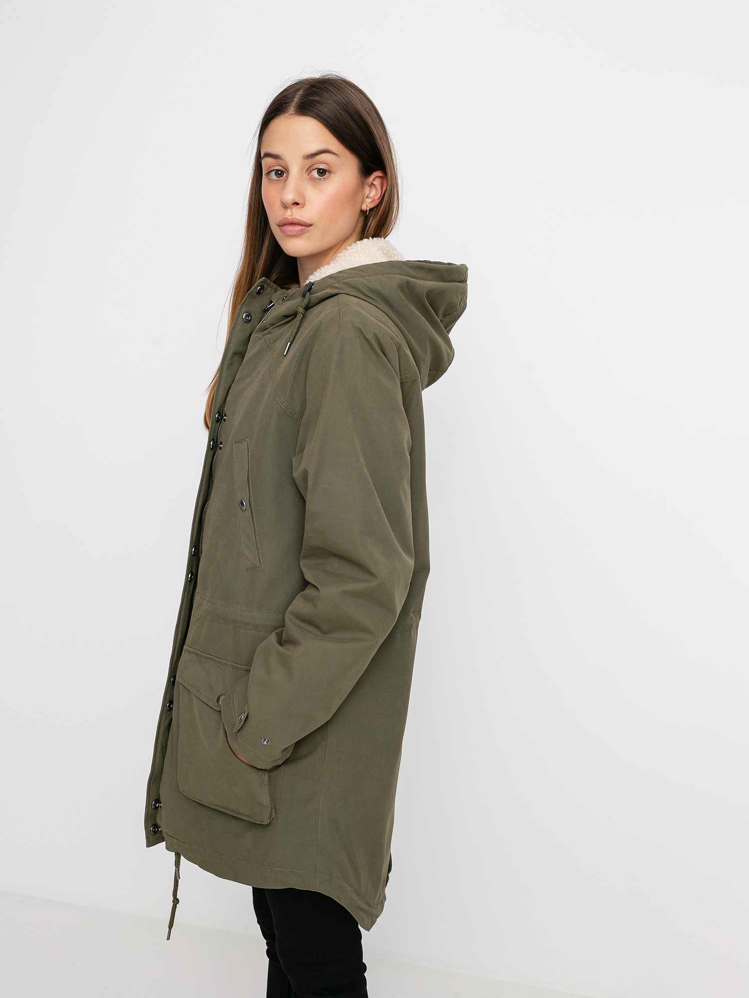 Bunda Volcom Walk On By 5K Parka Wmn (olive)