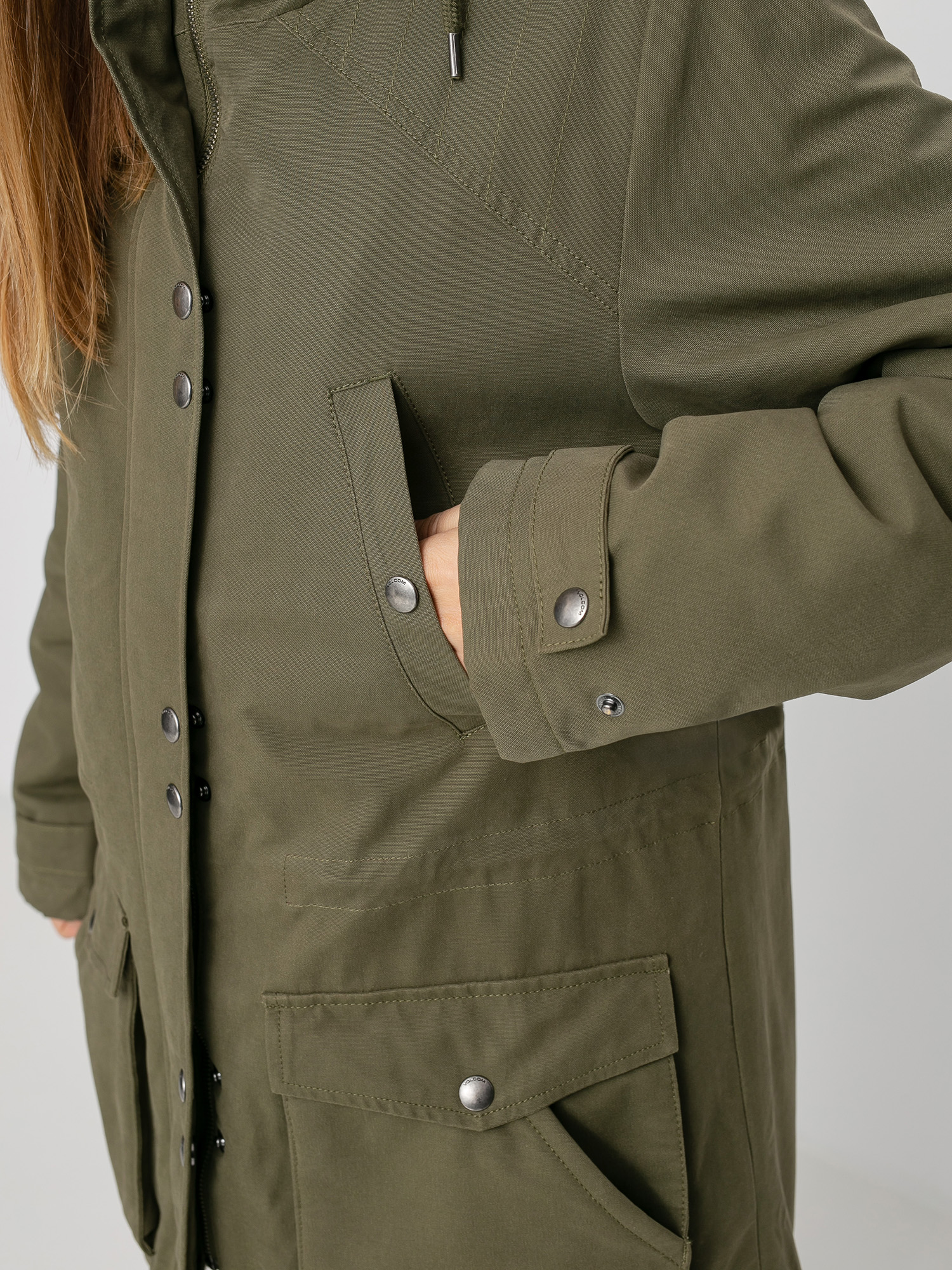 Bunda Volcom Walk On By 5K Parka Wmn (olive)