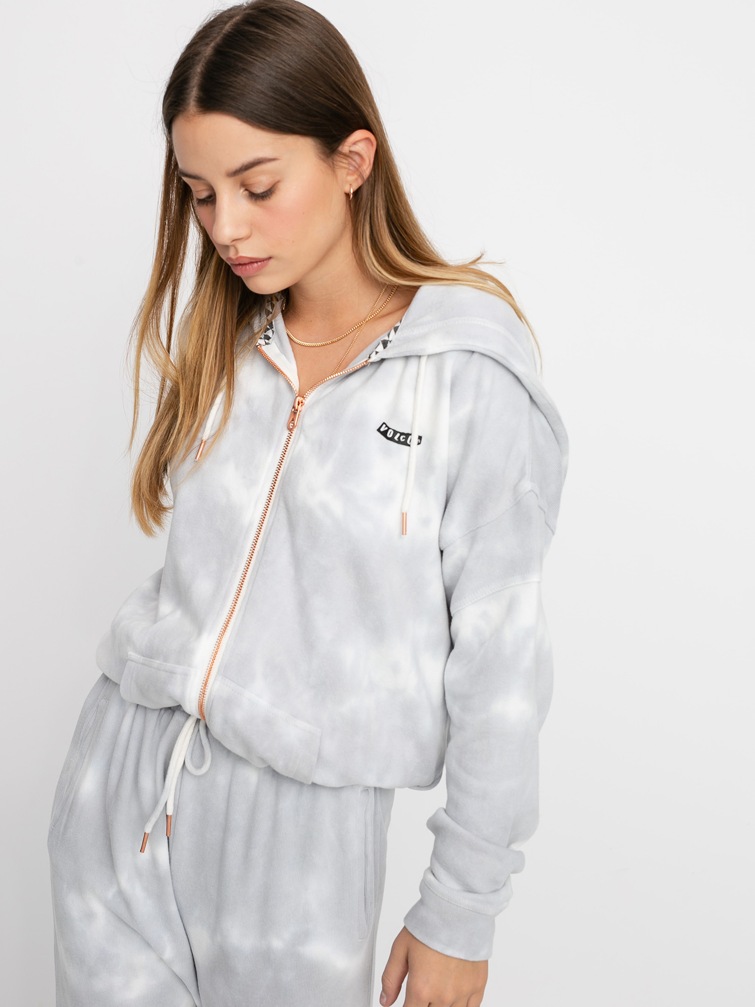 Mikina s kapucí Volcom Lil Zip HD Wmn (multi)