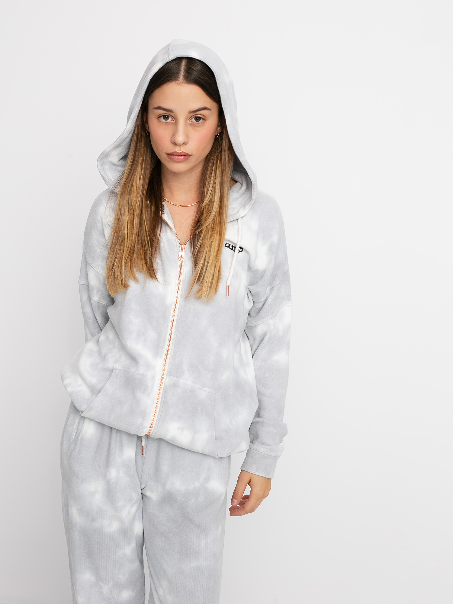 Mikina s kapucí Volcom Lil Zip HD Wmn (multi)