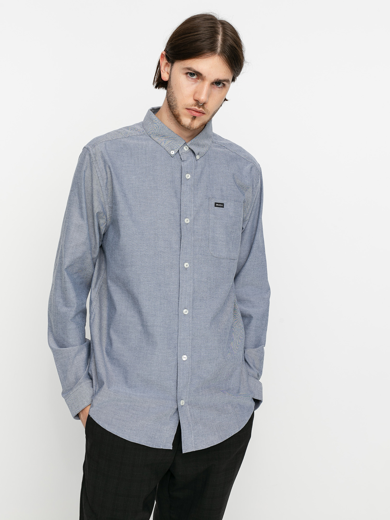 Košile RVCA Thatll Do Stretch Ls (distant blue)