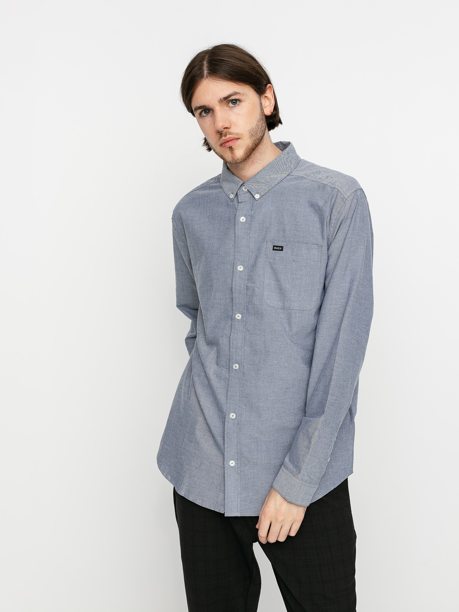 Košile RVCA Thatll Do Stretch Ls (distant blue)