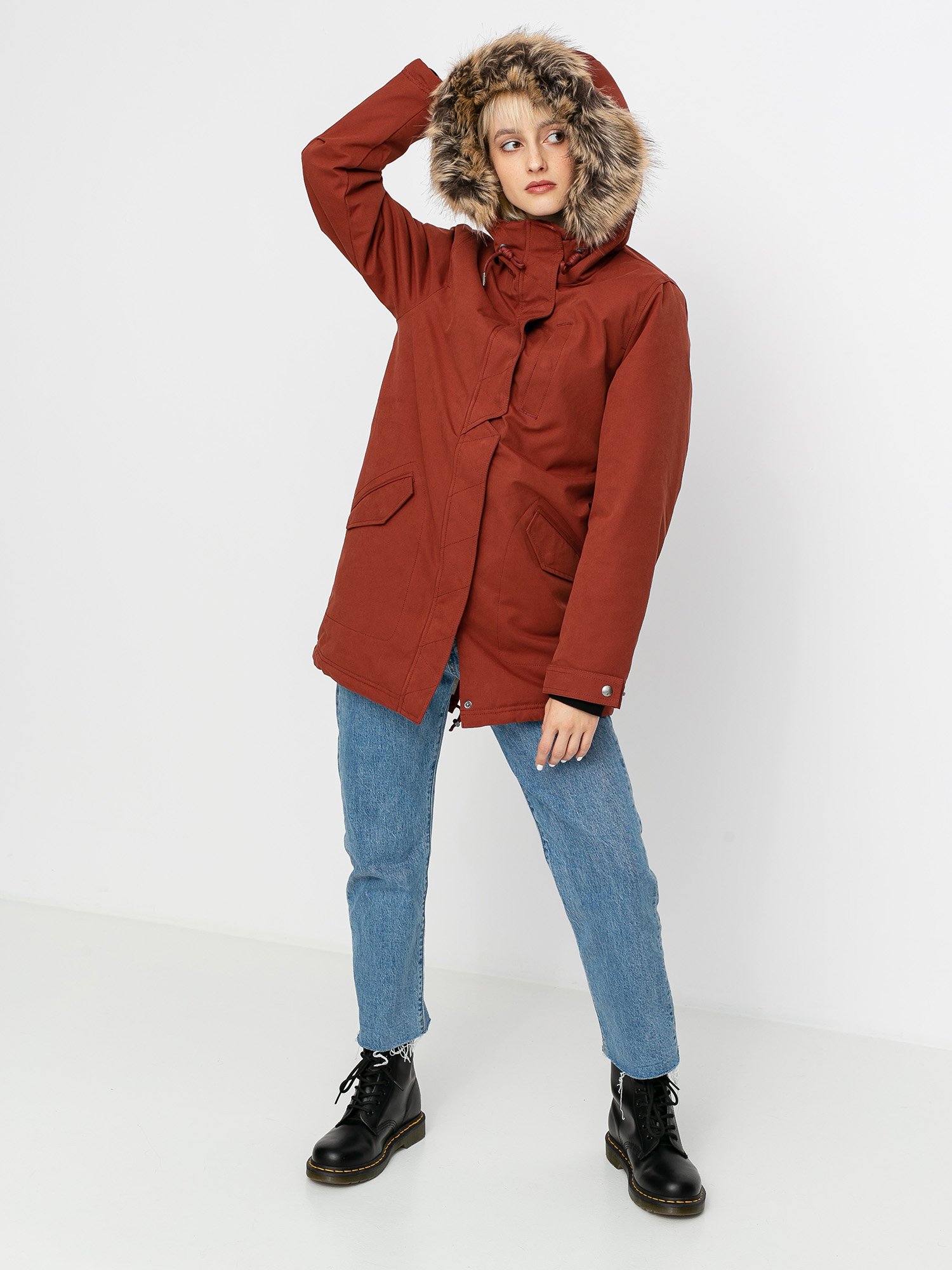 Bunda Volcom Less Is More 5K Parka Wmn (brick)