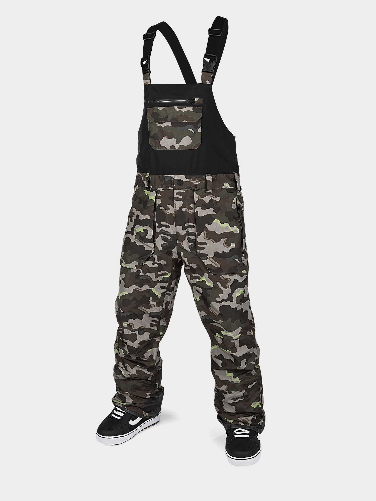 Pánské Snowboardové kalhoty  Volcom Rain Gore Bib Overall (army)