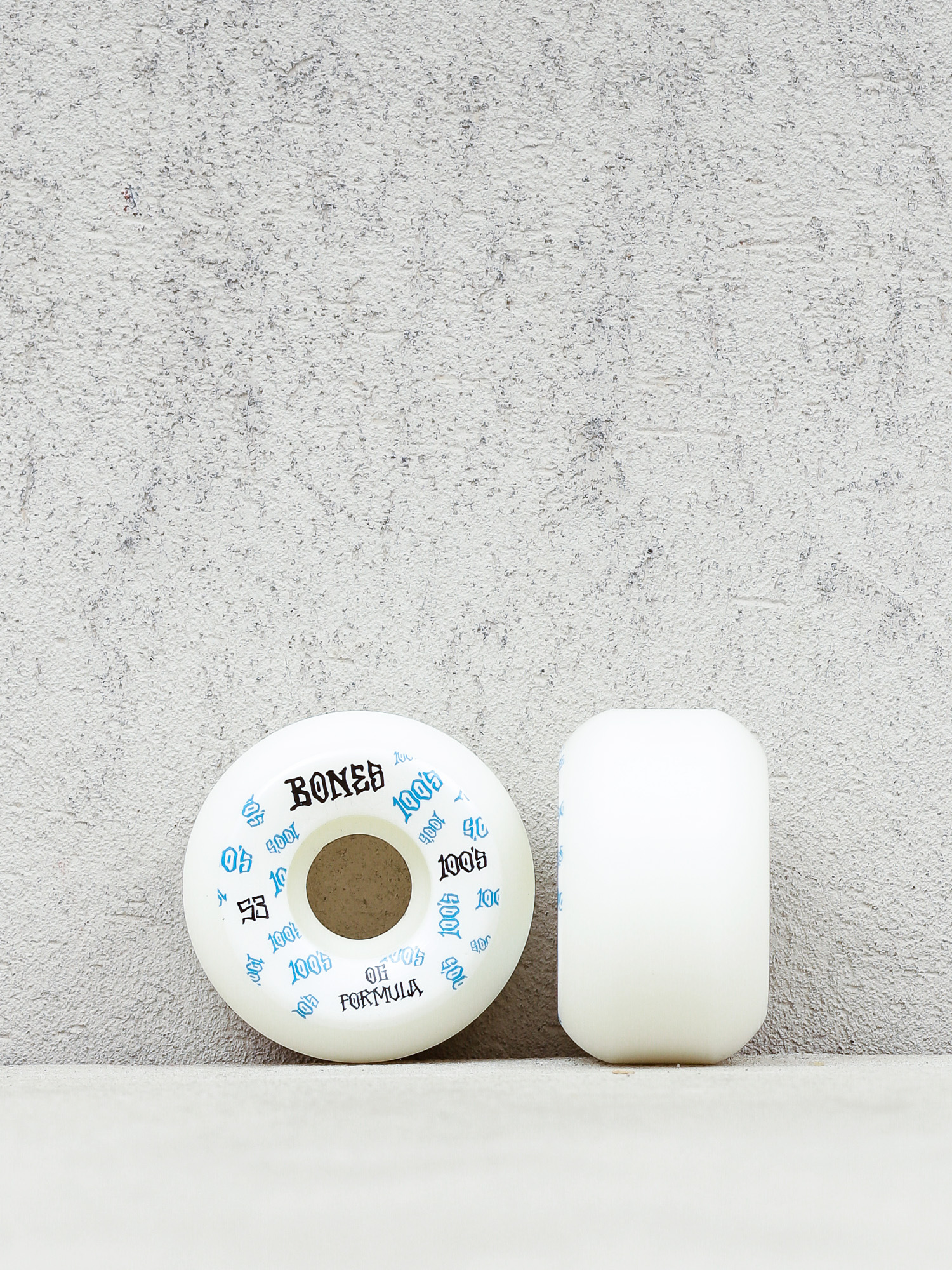 Kolečka Bones 100#13 Sidecut V5 (white/blue)