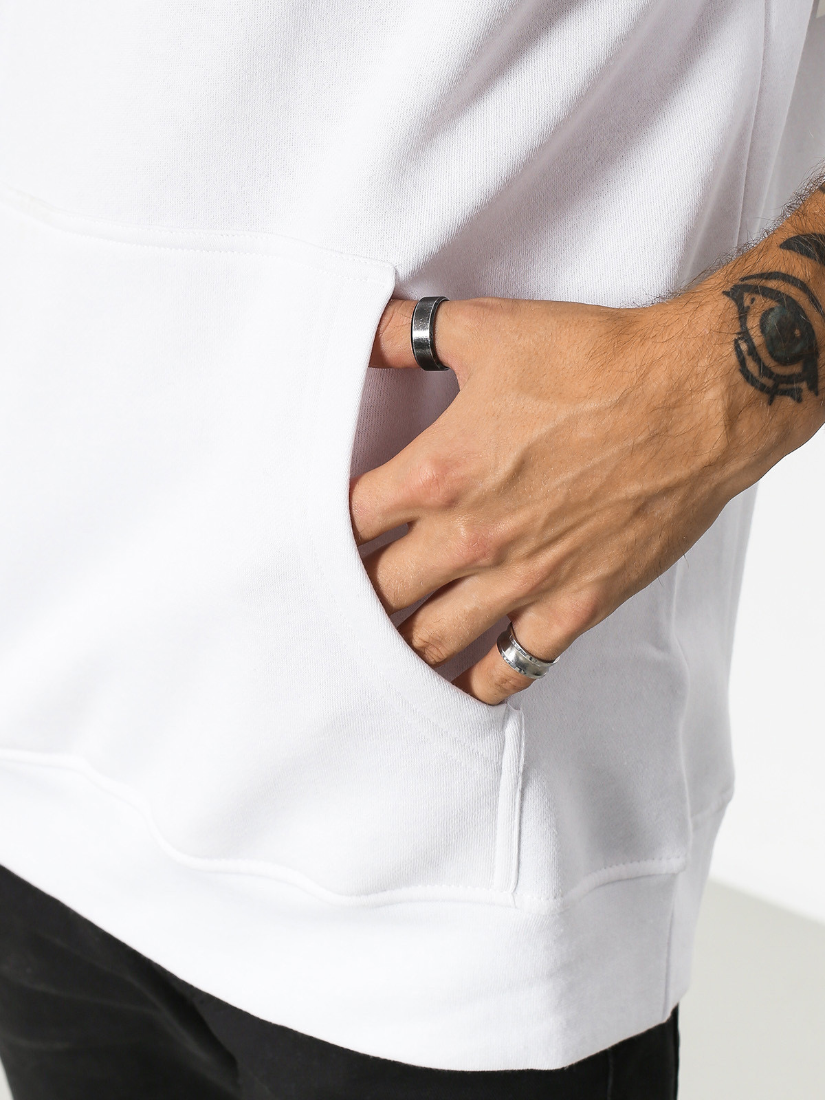 Mikina s kapucí Element Vertical HD (optic white)