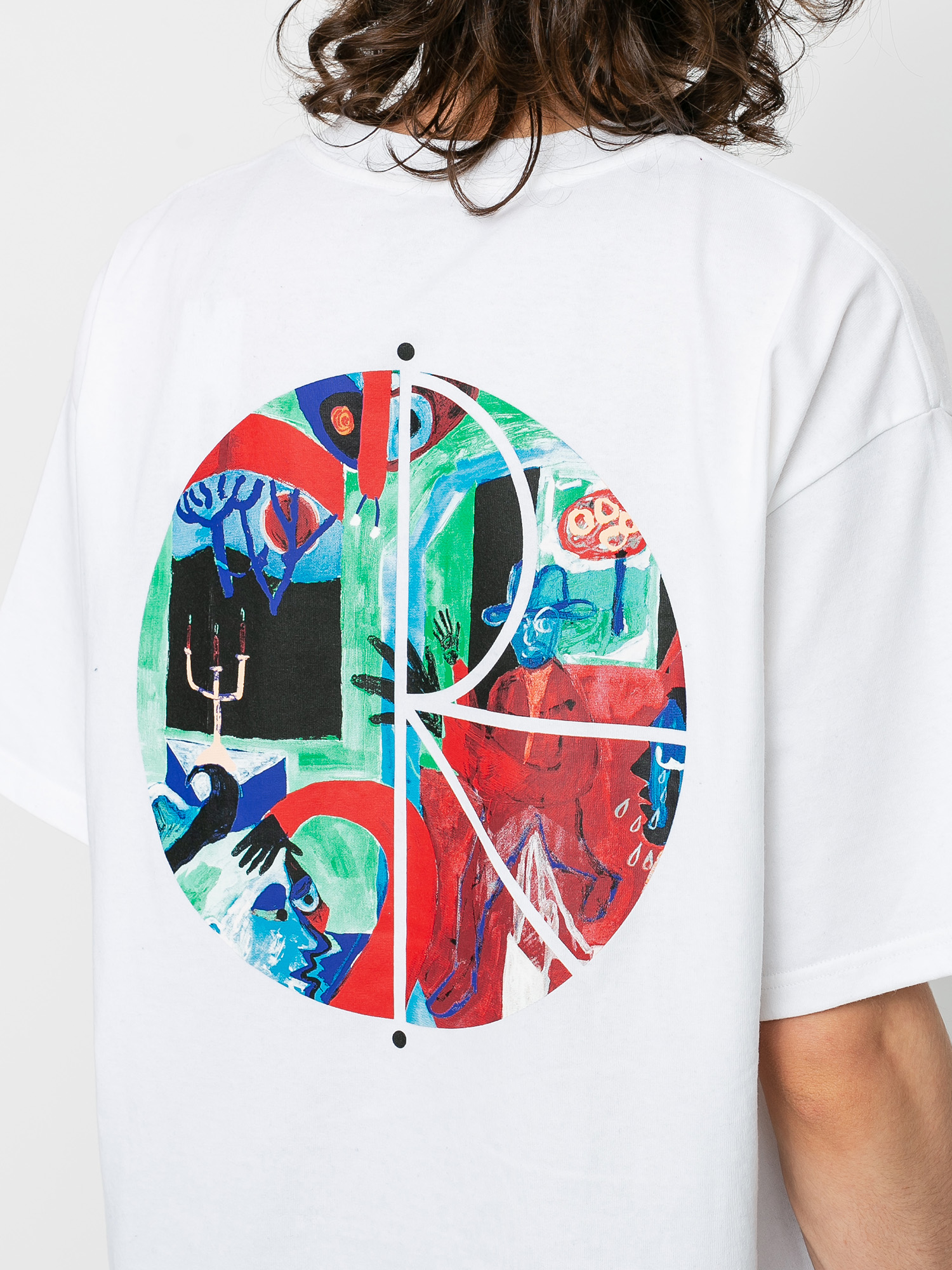 Tričko Polar Skate Moth House Fill Logo (white)