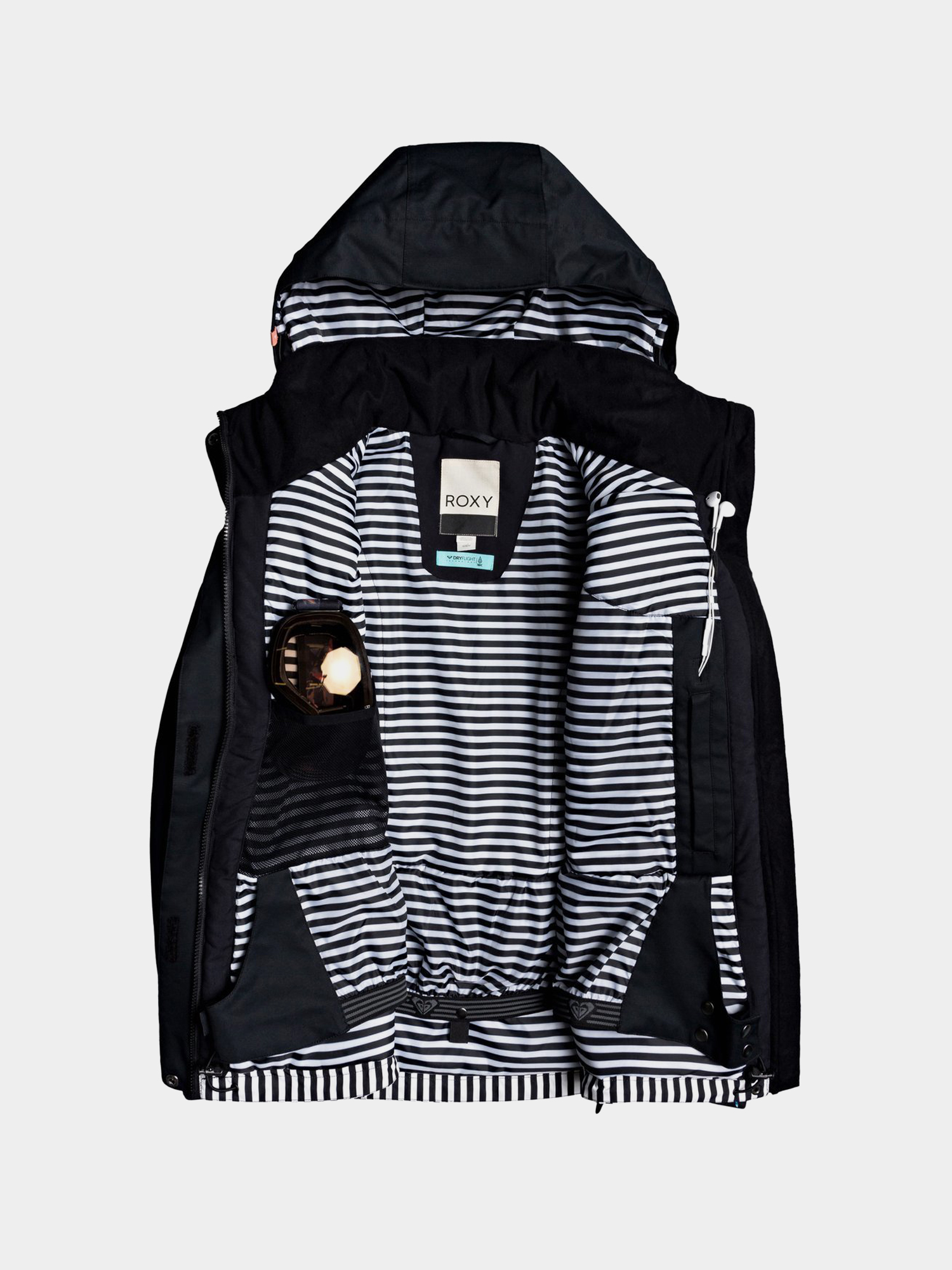 Dámská Snowboardová bunda Roxy Jetty Block (true black tropical day)