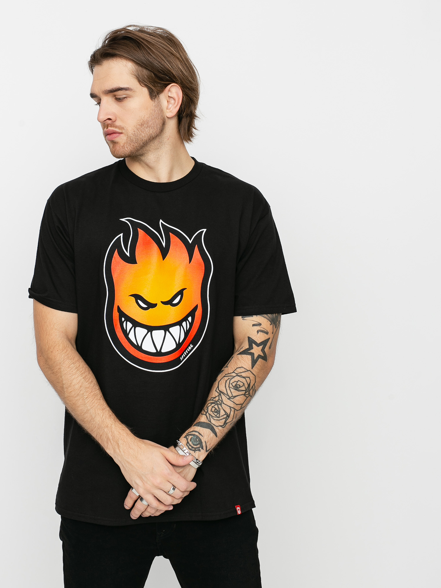 Tričko Spitfire Bghd Fade Fil (black/orange)