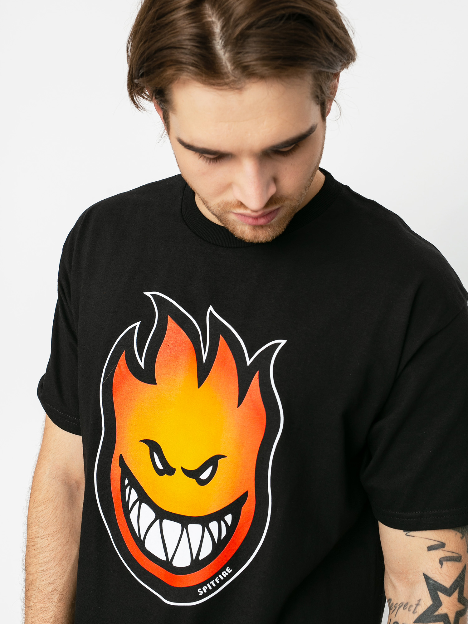 Tričko Spitfire Bghd Fade Fil (black/orange)