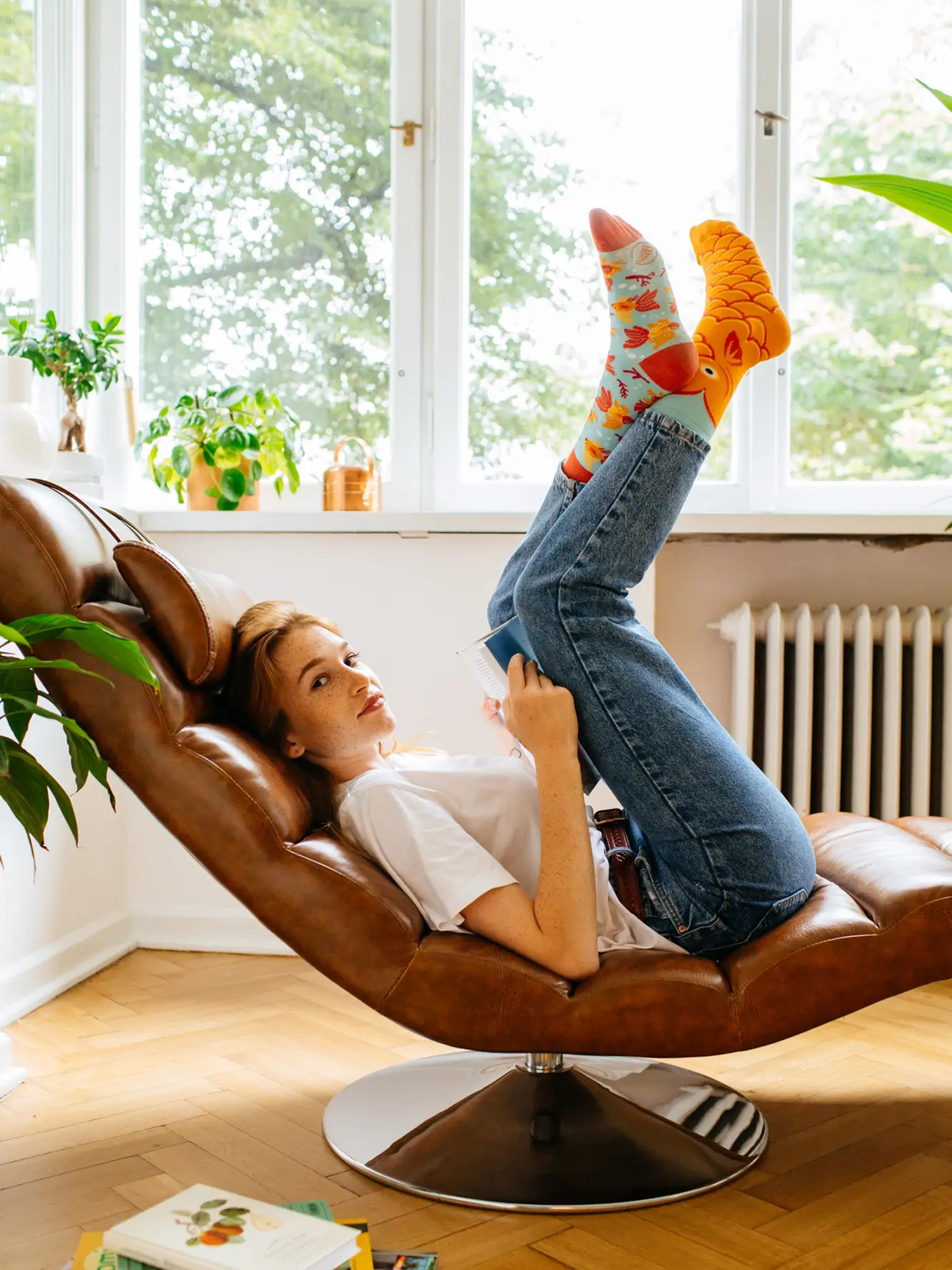 Ponožky Many Mornings The Wish Fish (light blue/gold)