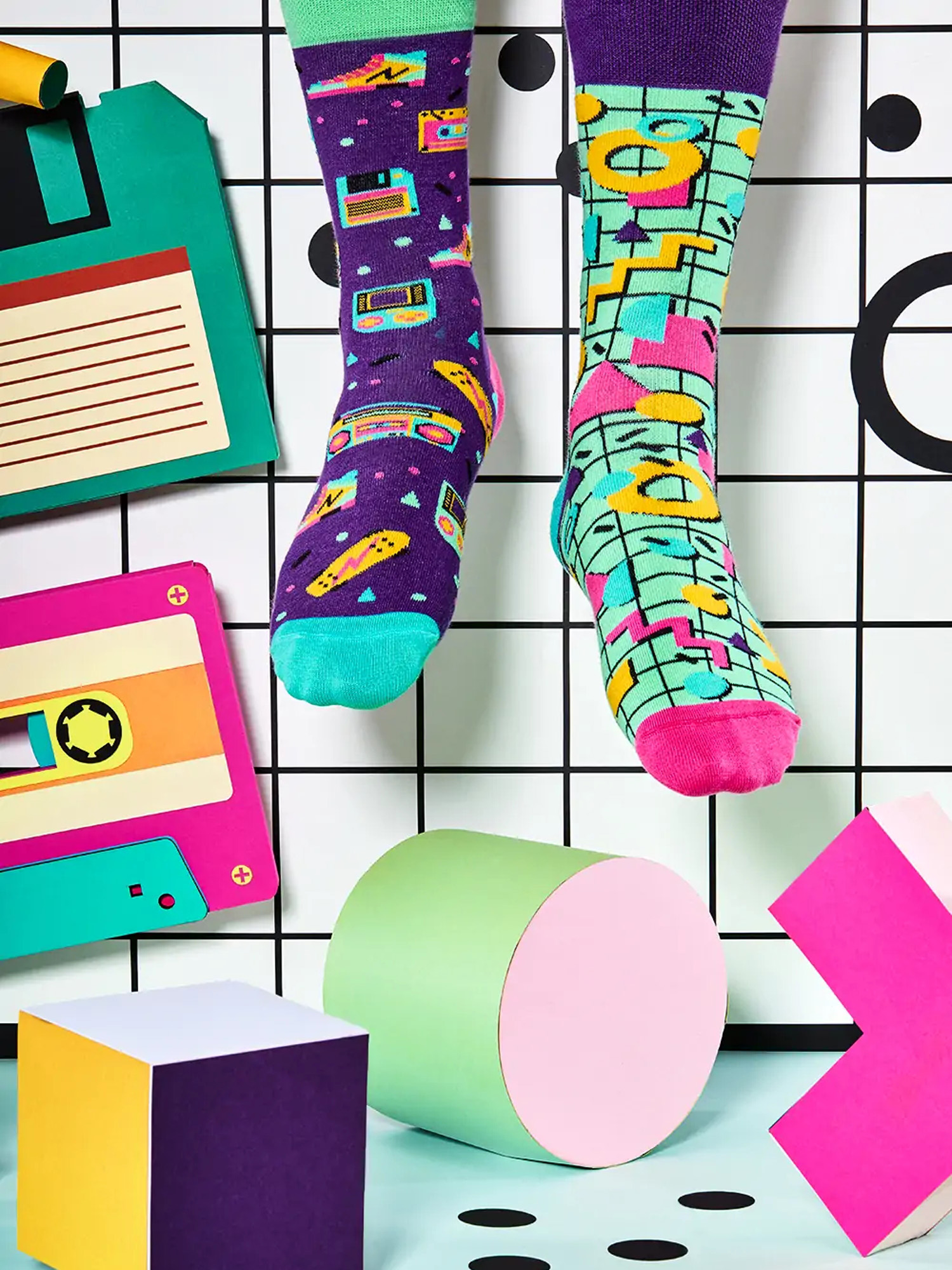 Ponožky Many Mornings Back To The 90S (multi/violet)