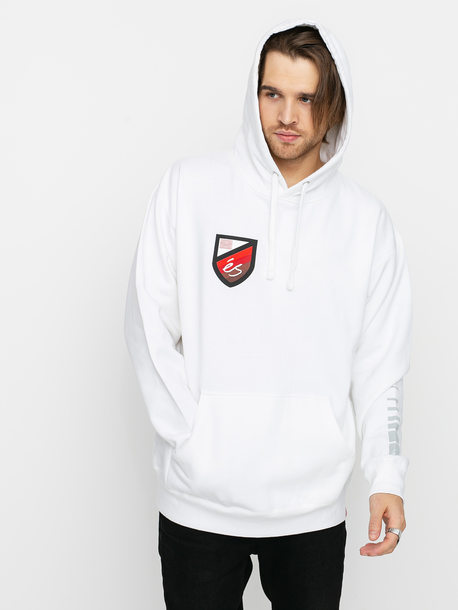 Mikina s kapucí eS Academy HD (white)