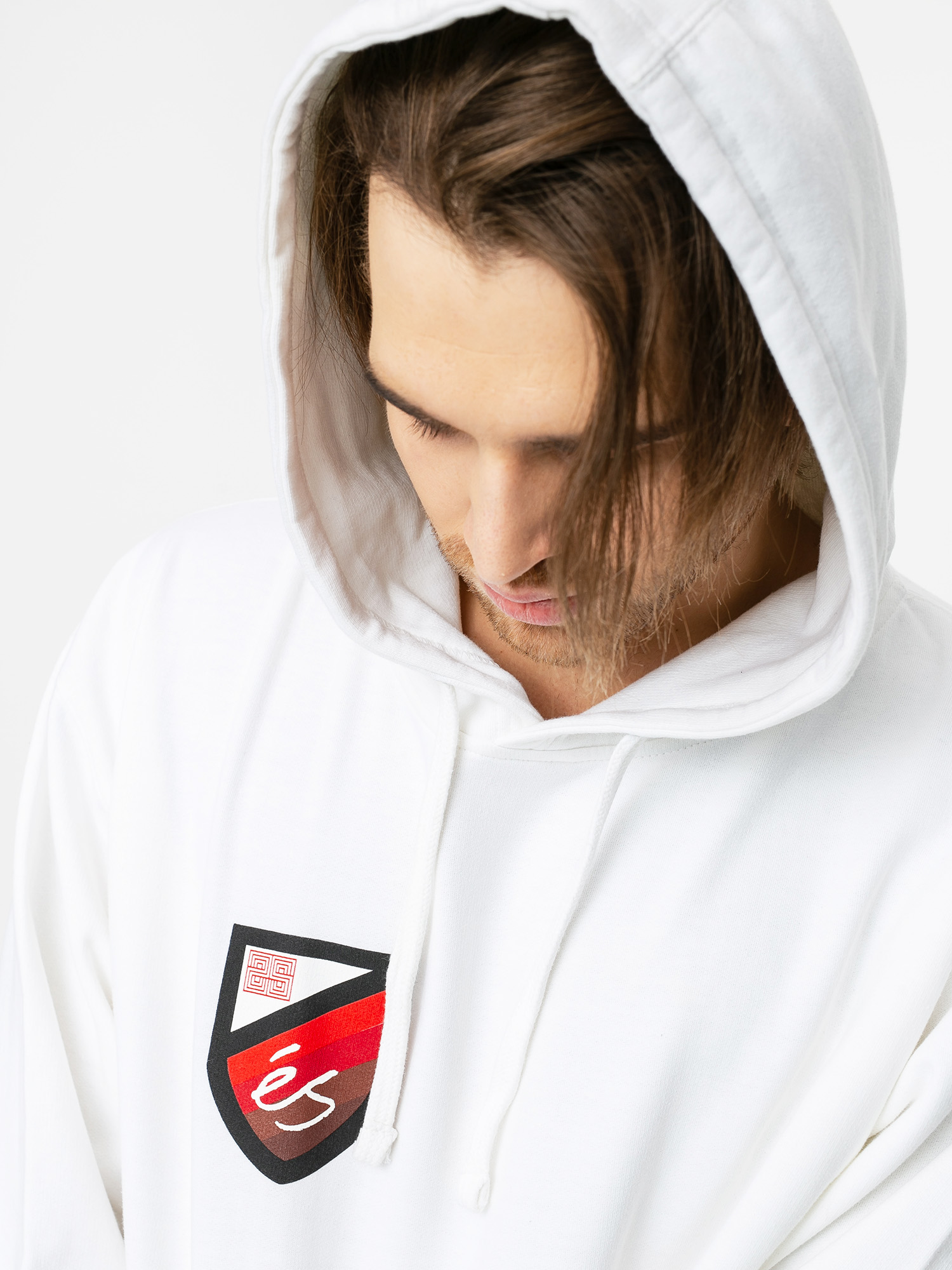 Mikina s kapucí eS Academy HD (white)