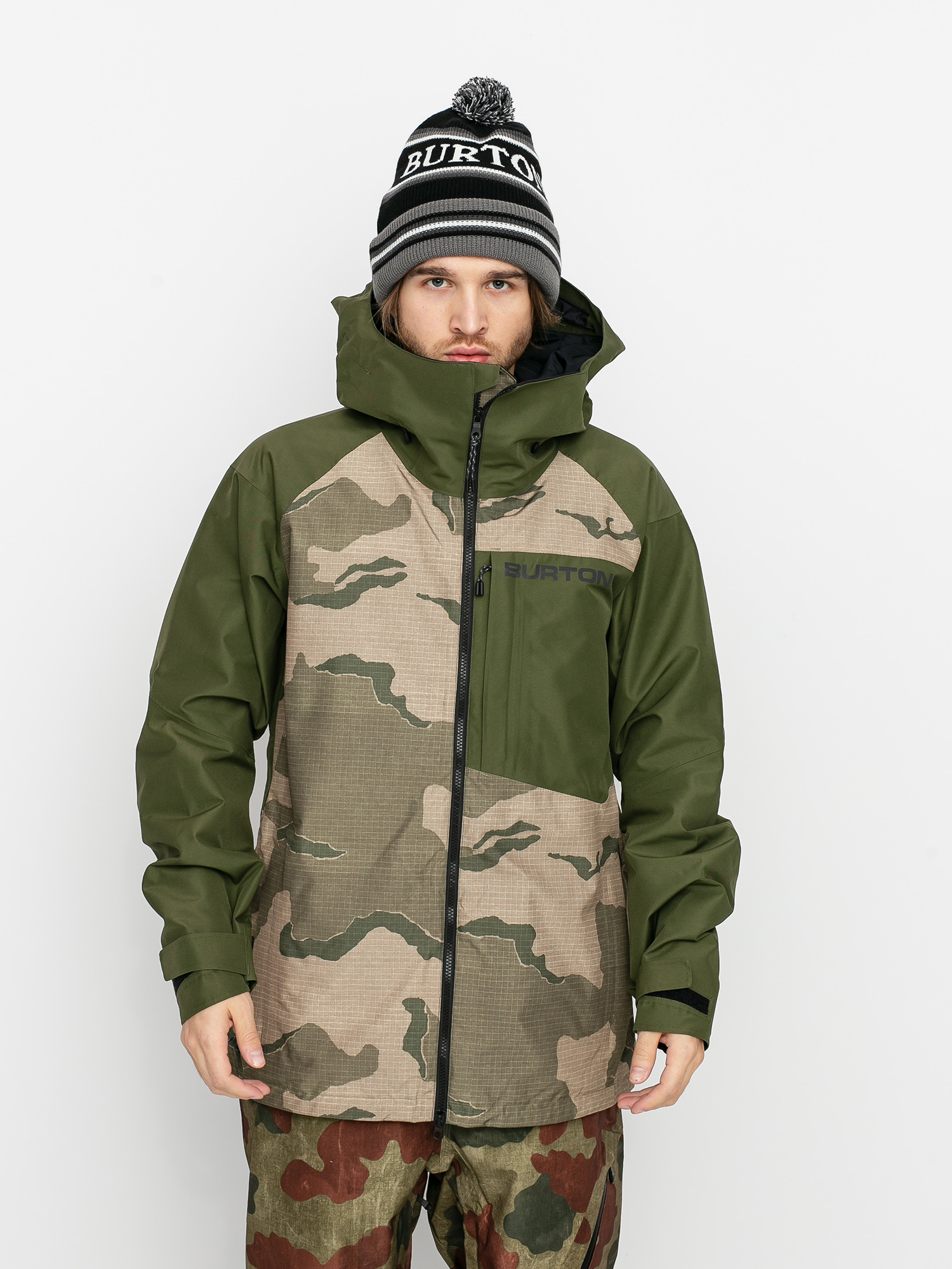 Pánská Snowboardová bunda Burton Gore Tex Radial Insulated (barren camo/keef)