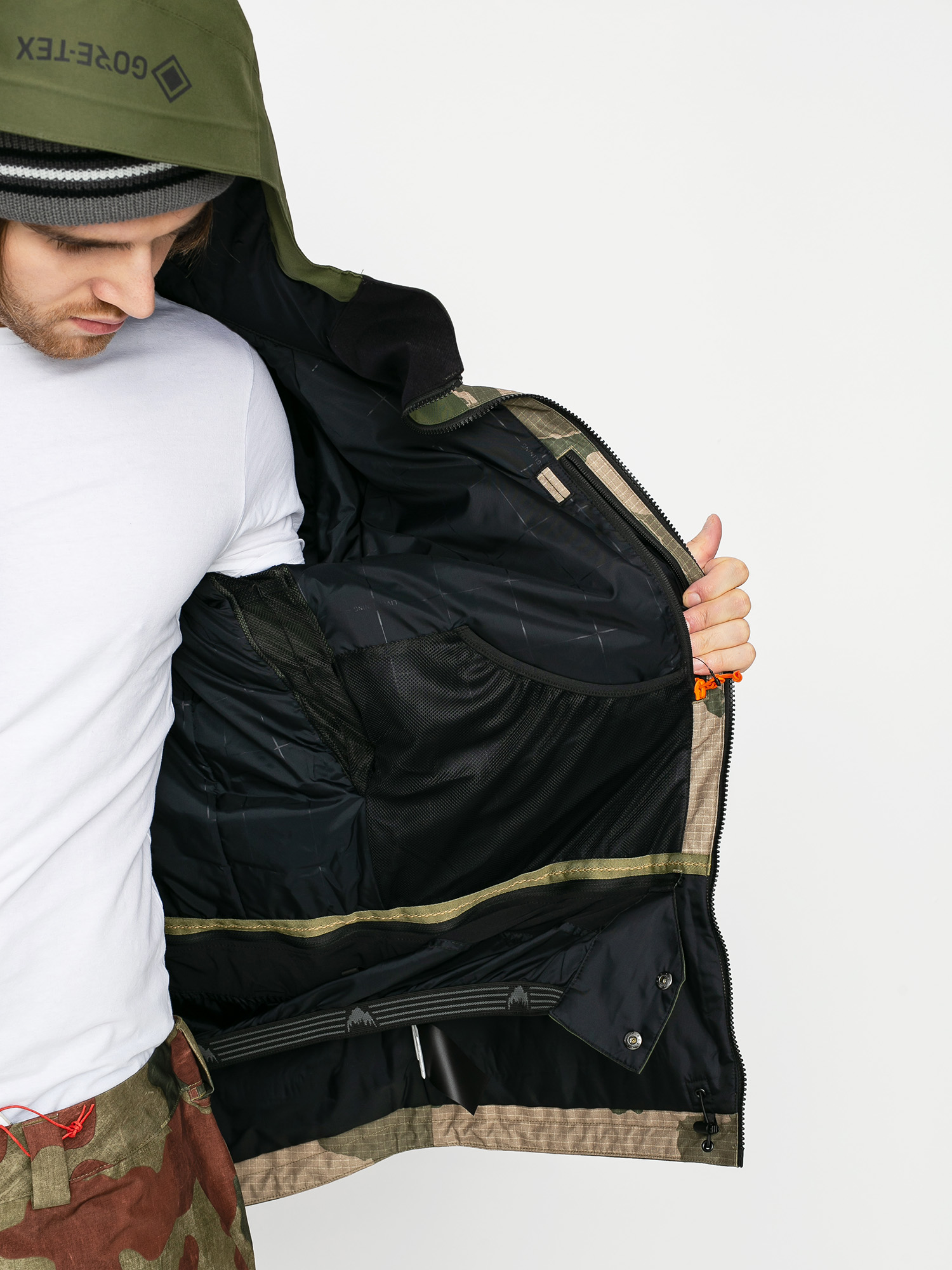 Pánská Snowboardová bunda Burton Gore Tex Radial Insulated (barren camo/keef)