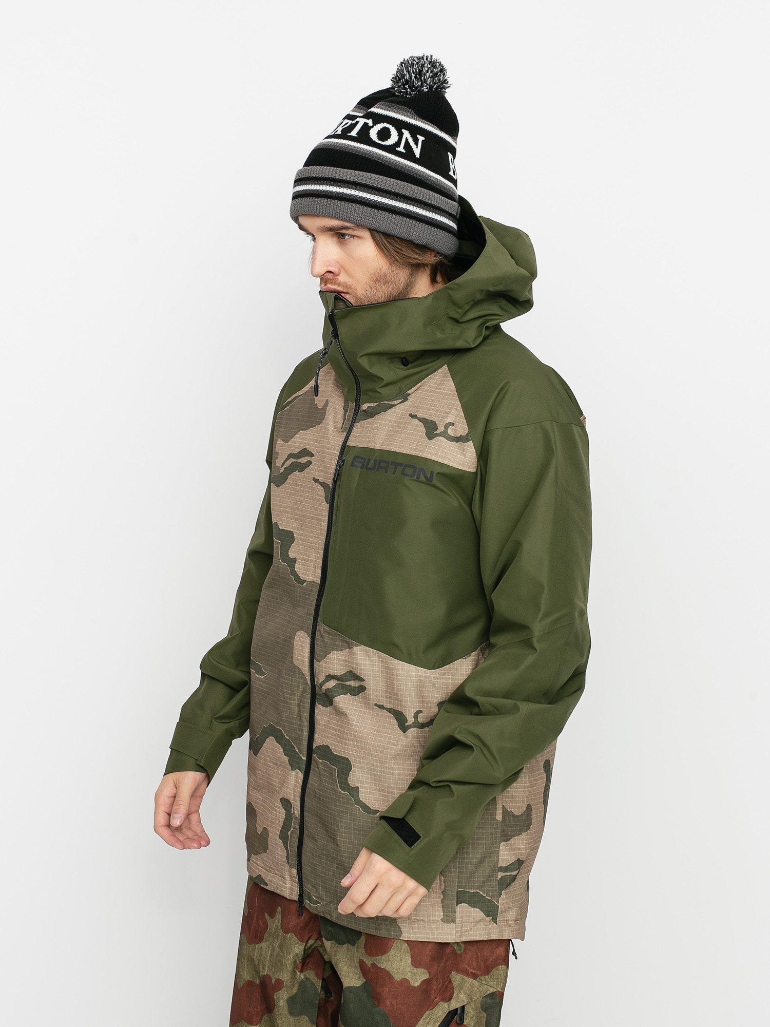 Pánská Snowboardová bunda Burton Gore Tex Radial Insulated (barren camo/keef)