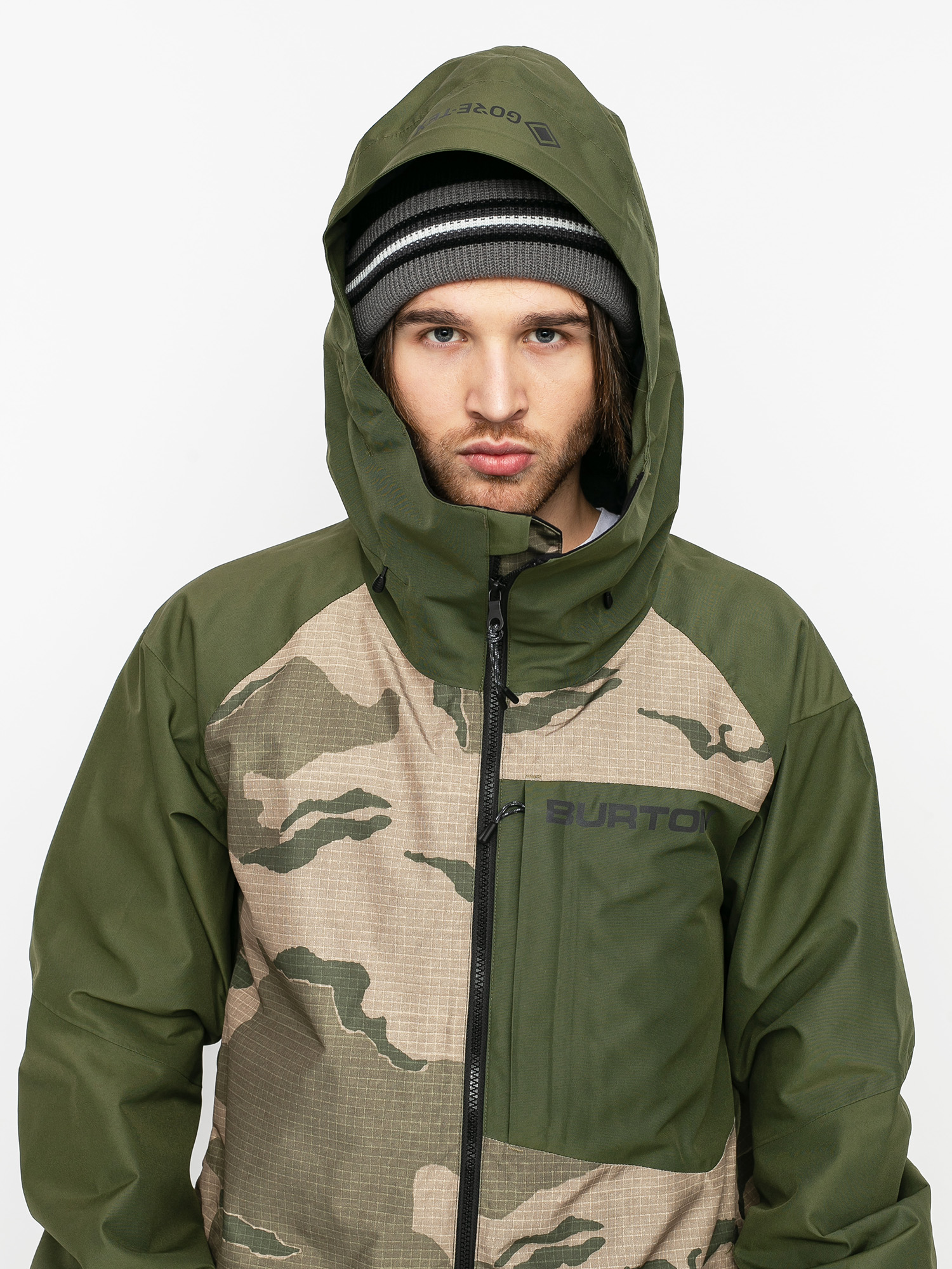 Pánská Snowboardová bunda Burton Gore Tex Radial Insulated (barren camo/keef)