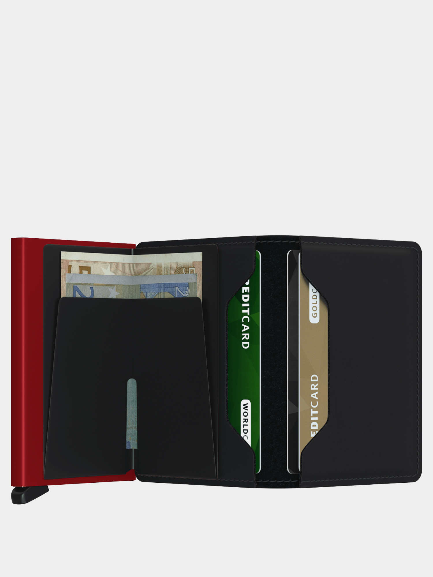 Peněženka Secrid Slimwallet (matte black/red)