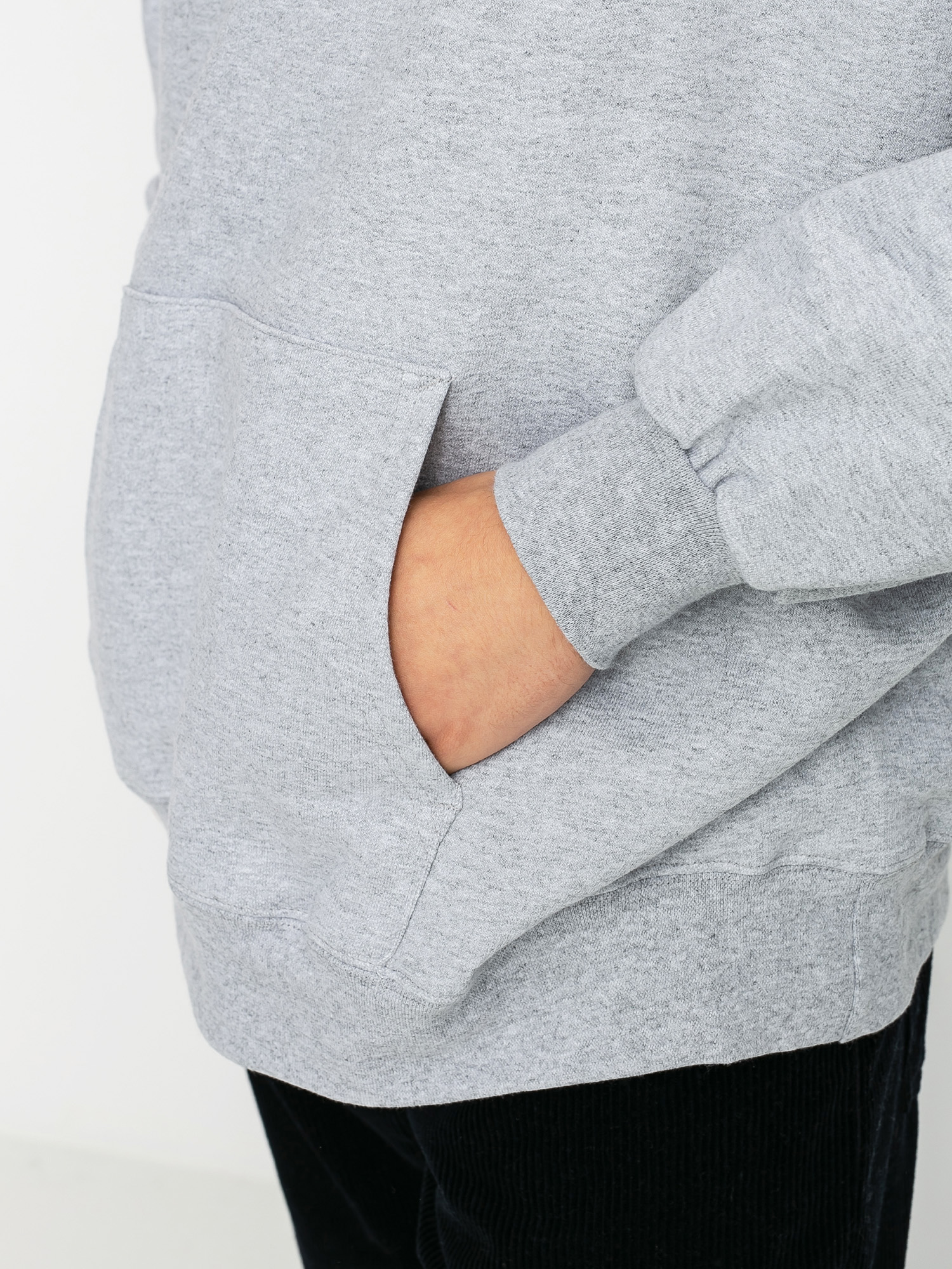 Thrasher Mikina s kapucí Flame HD (grey)