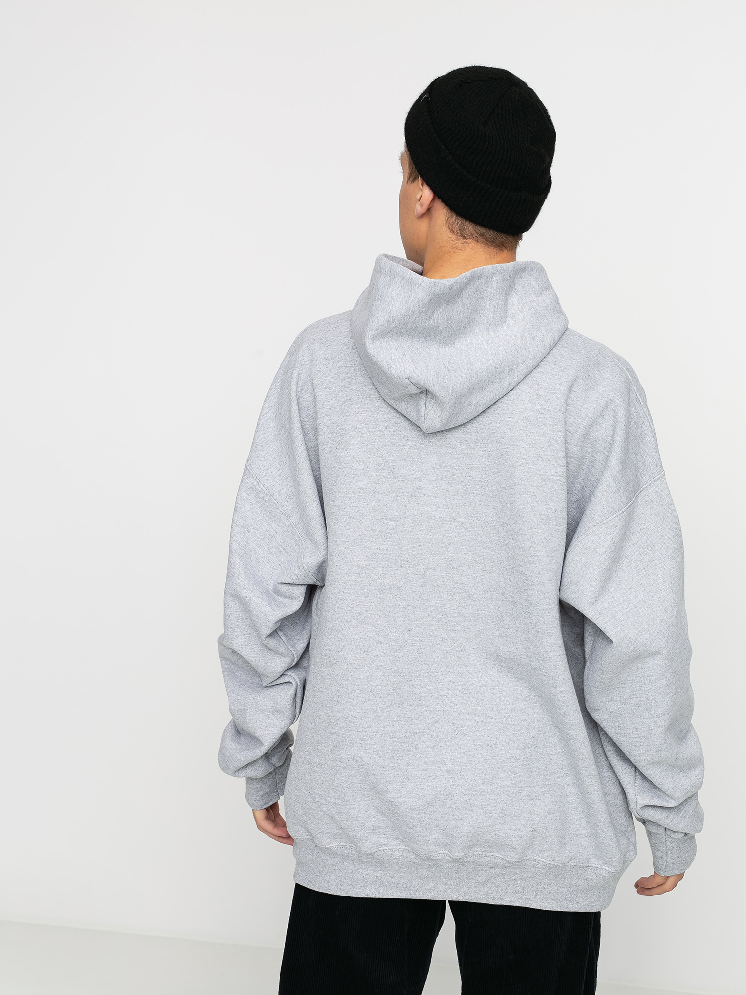 Thrasher Mikina s kapucí Flame HD (grey)