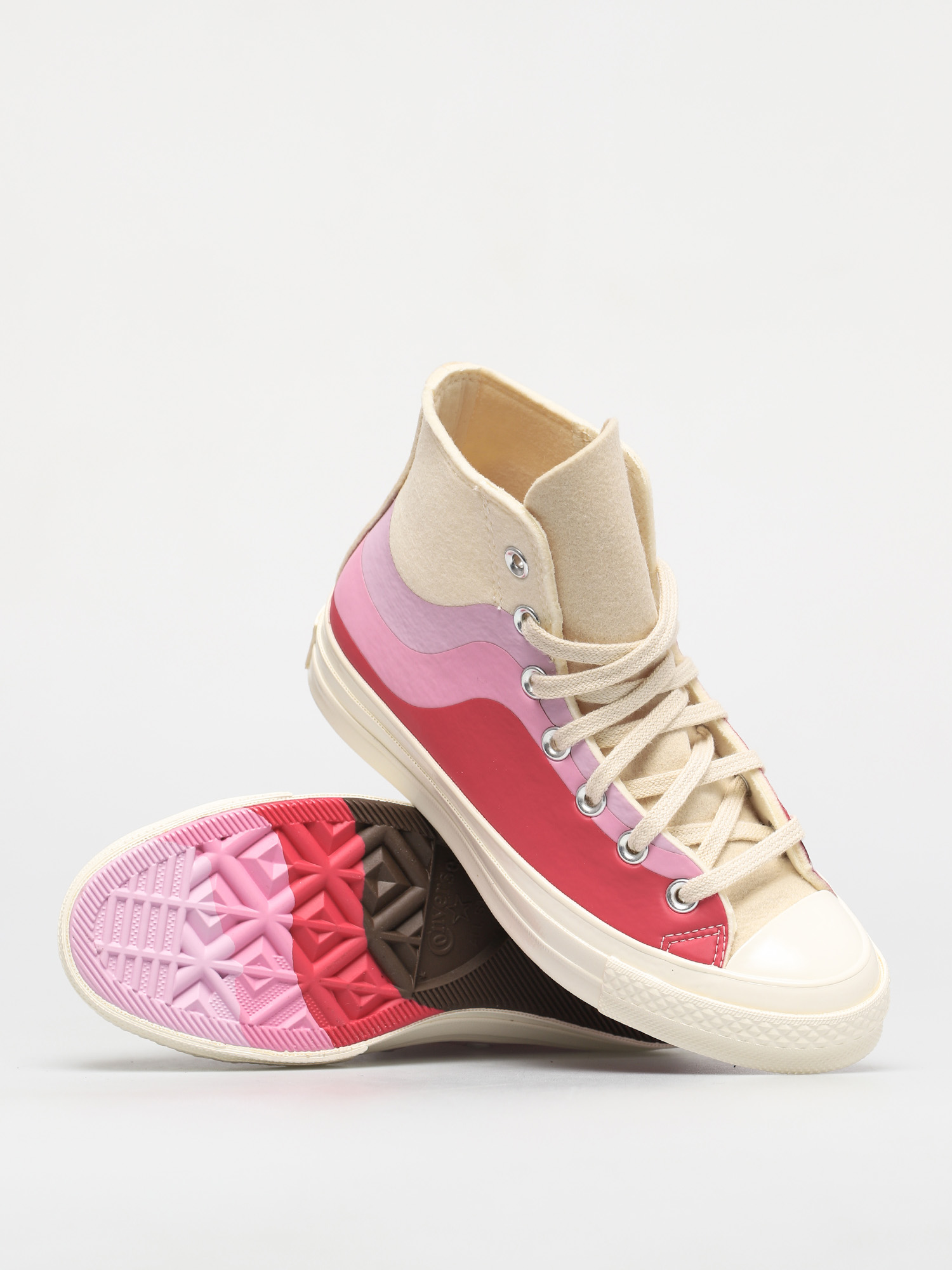 Boty Converse Chuck 70 Felt Overlays (winter white/pink lavender)