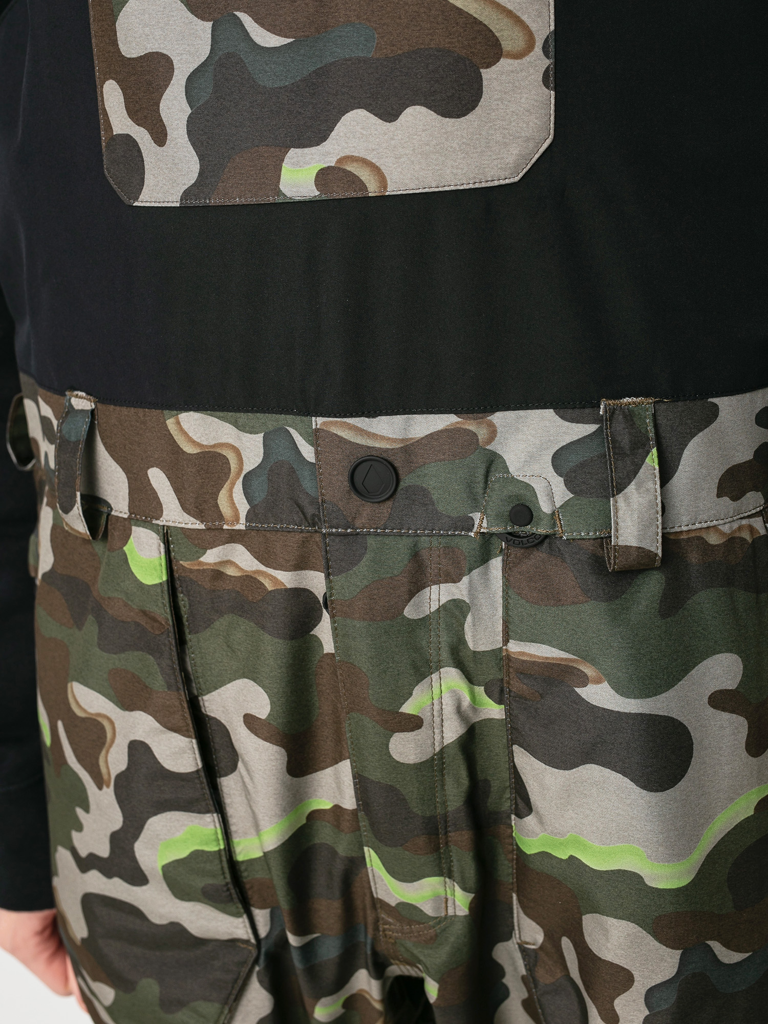 Pánské Snowboardové kalhoty  Volcom Rain Gore Bib Overall (army)