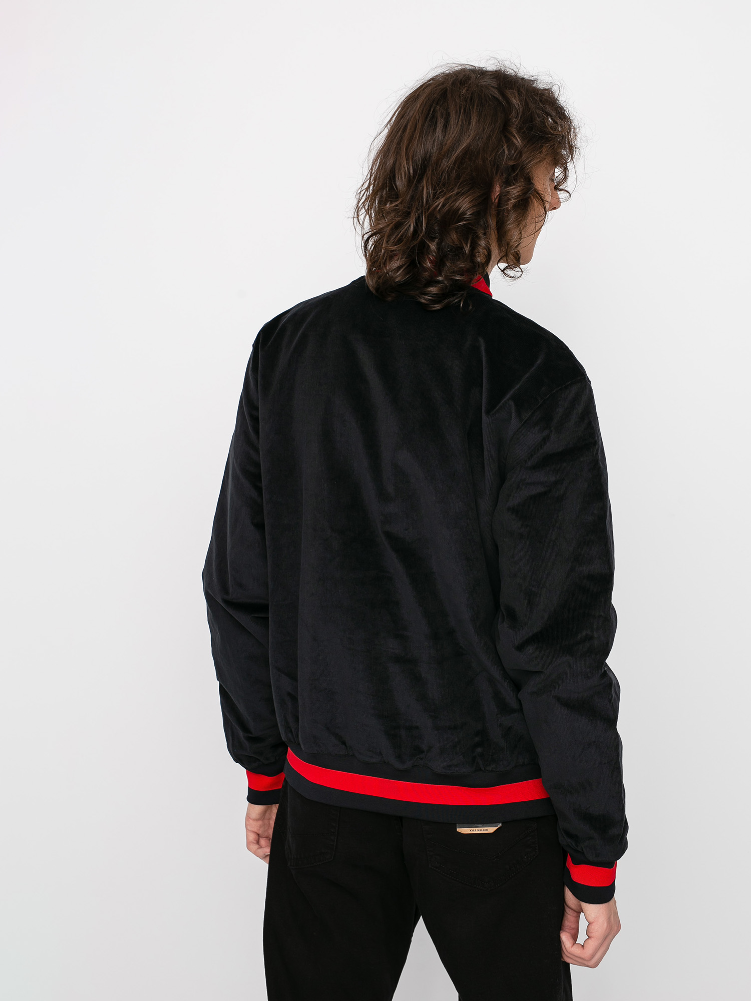 Bunda Nike SB Corduroy Bomber (black/black/university red/black)