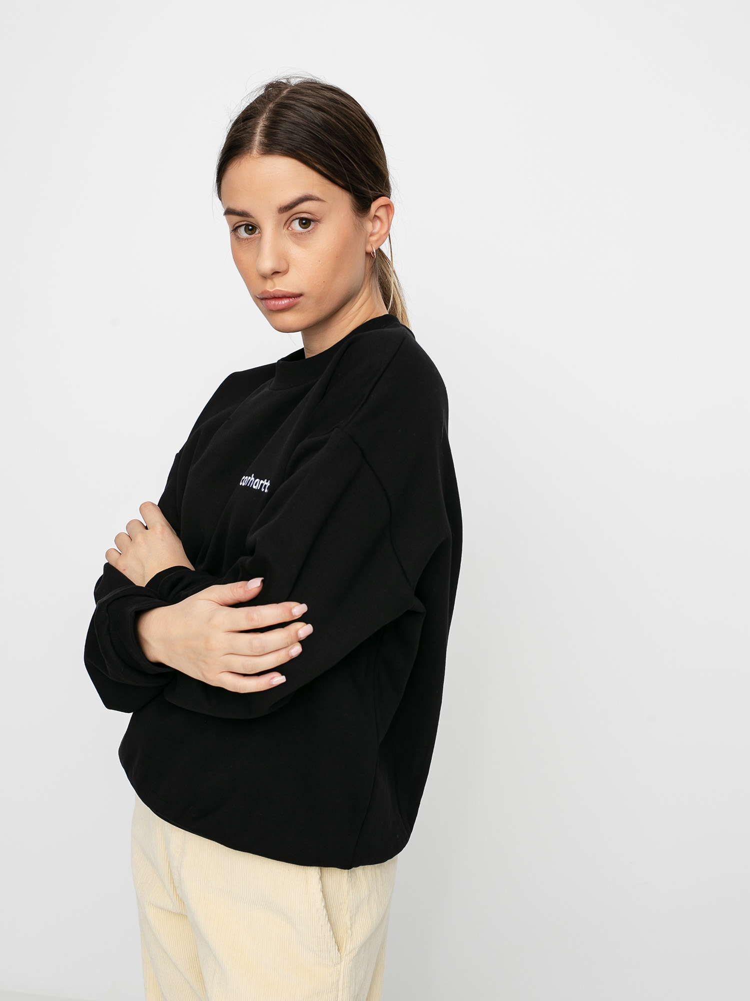 Mikina Carhartt WIP Typeface Wmn (black/white)