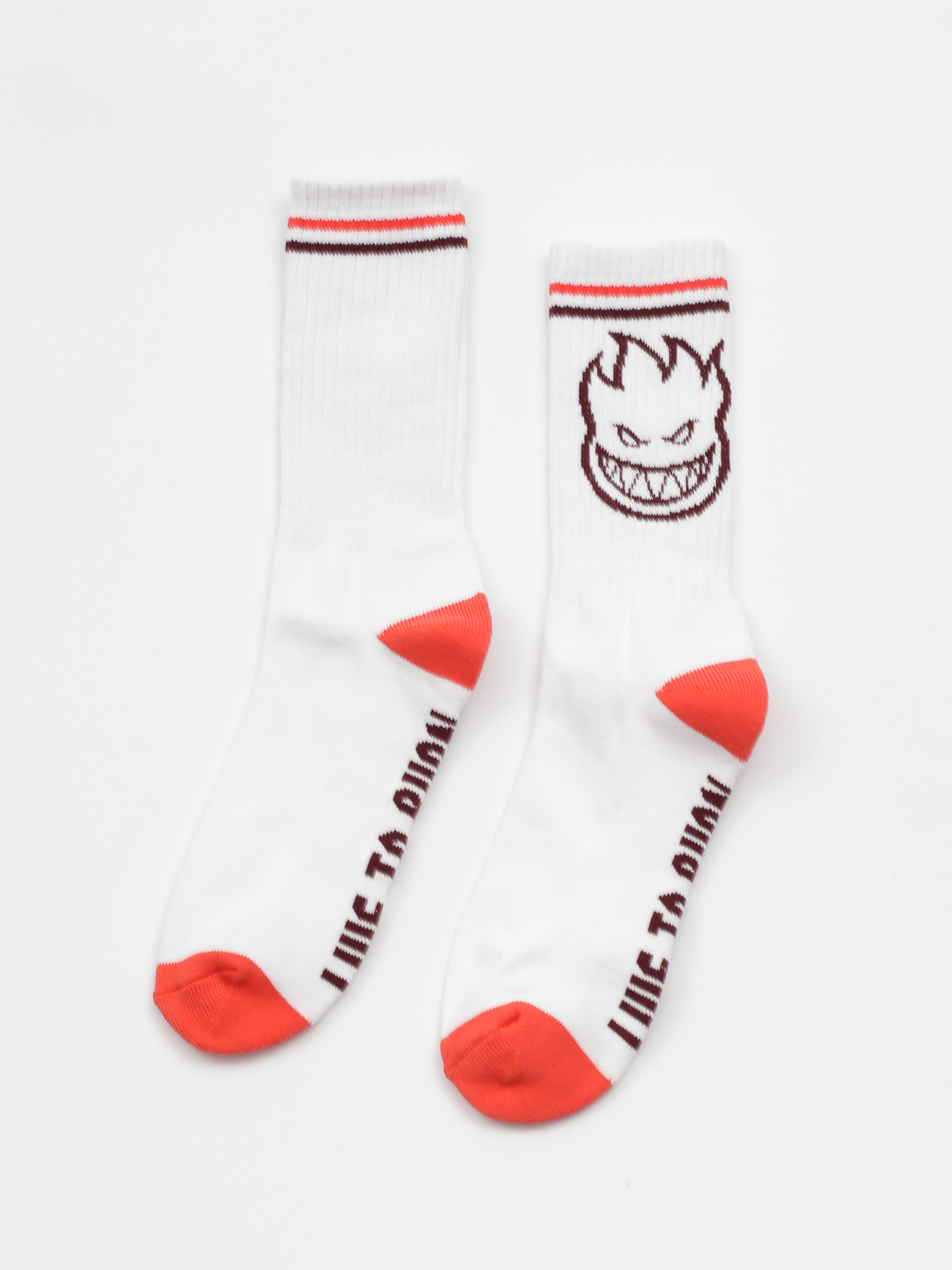 Ponožky Spitfire Bighead (white/red/burgundy)