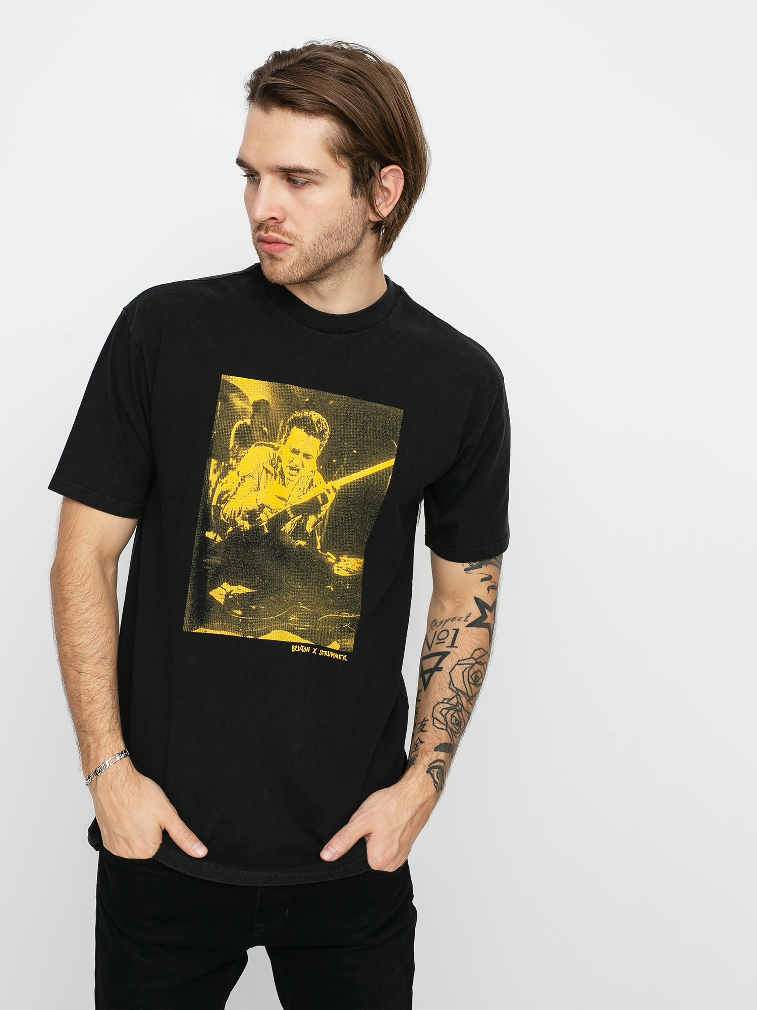 Tričko Brixton x Strummer Stage (black)