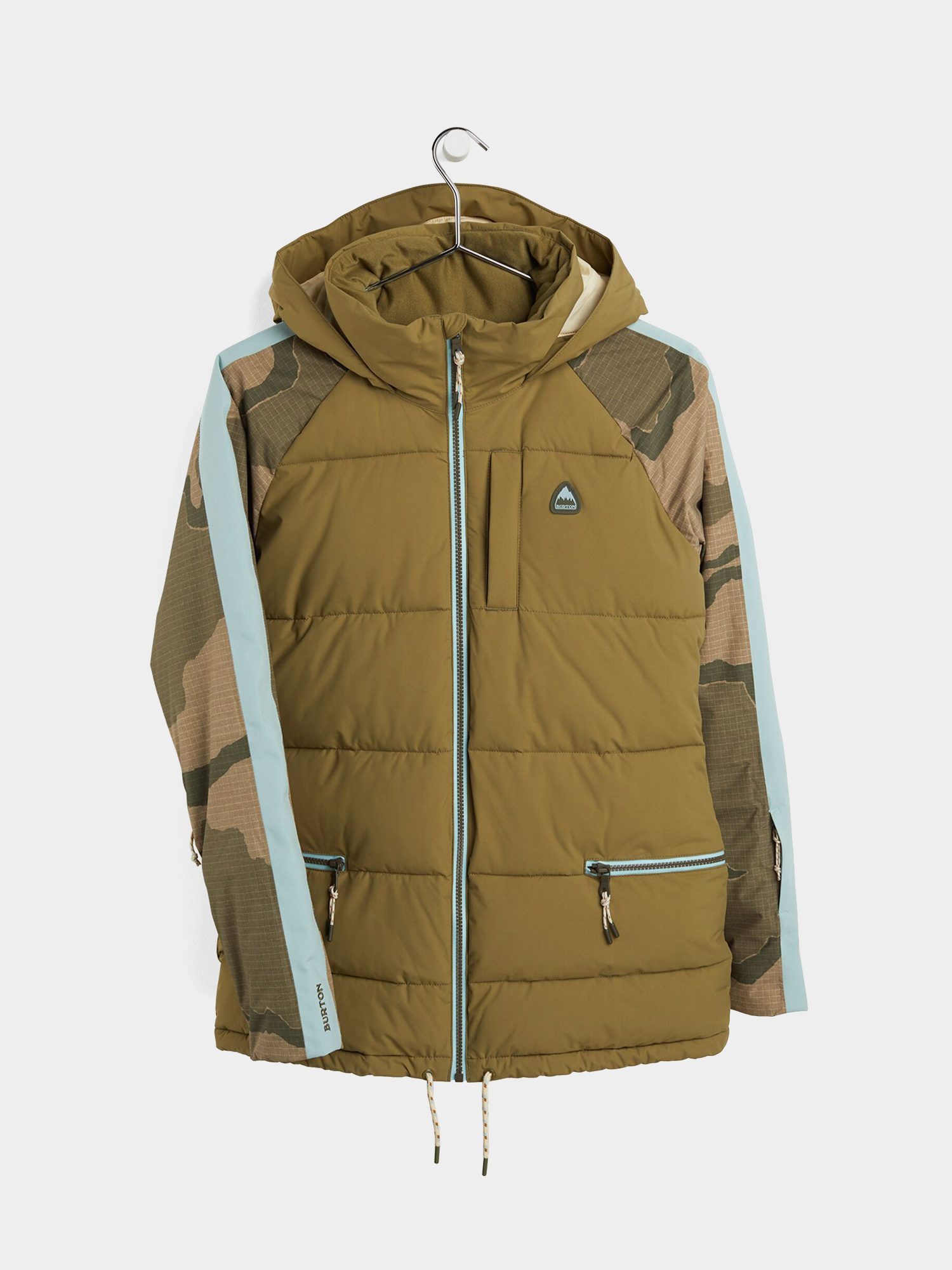 Dámská Snowboardová bunda Burton Keelan (martini olive/barren camo/ether blue)