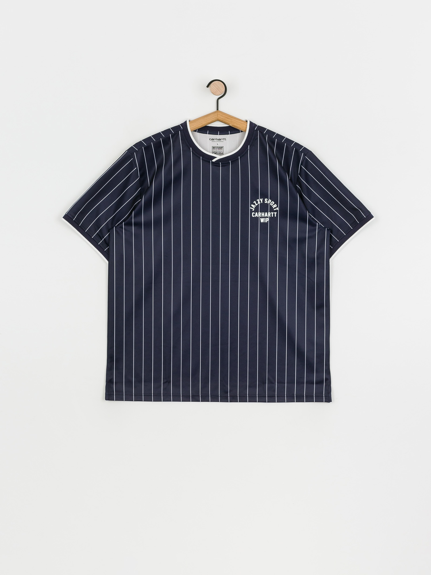 Tričko Carhartt WIP X Relevant Parties Jazzy Sport Jersey (navy/white stripes)
