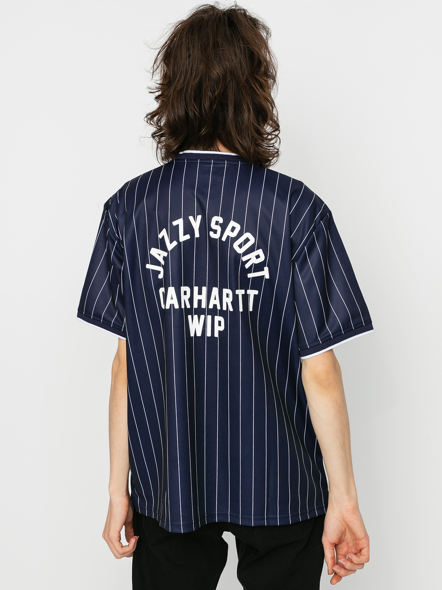 Tričko Carhartt WIP X Relevant Parties Jazzy Sport Jersey (navy/white stripes)