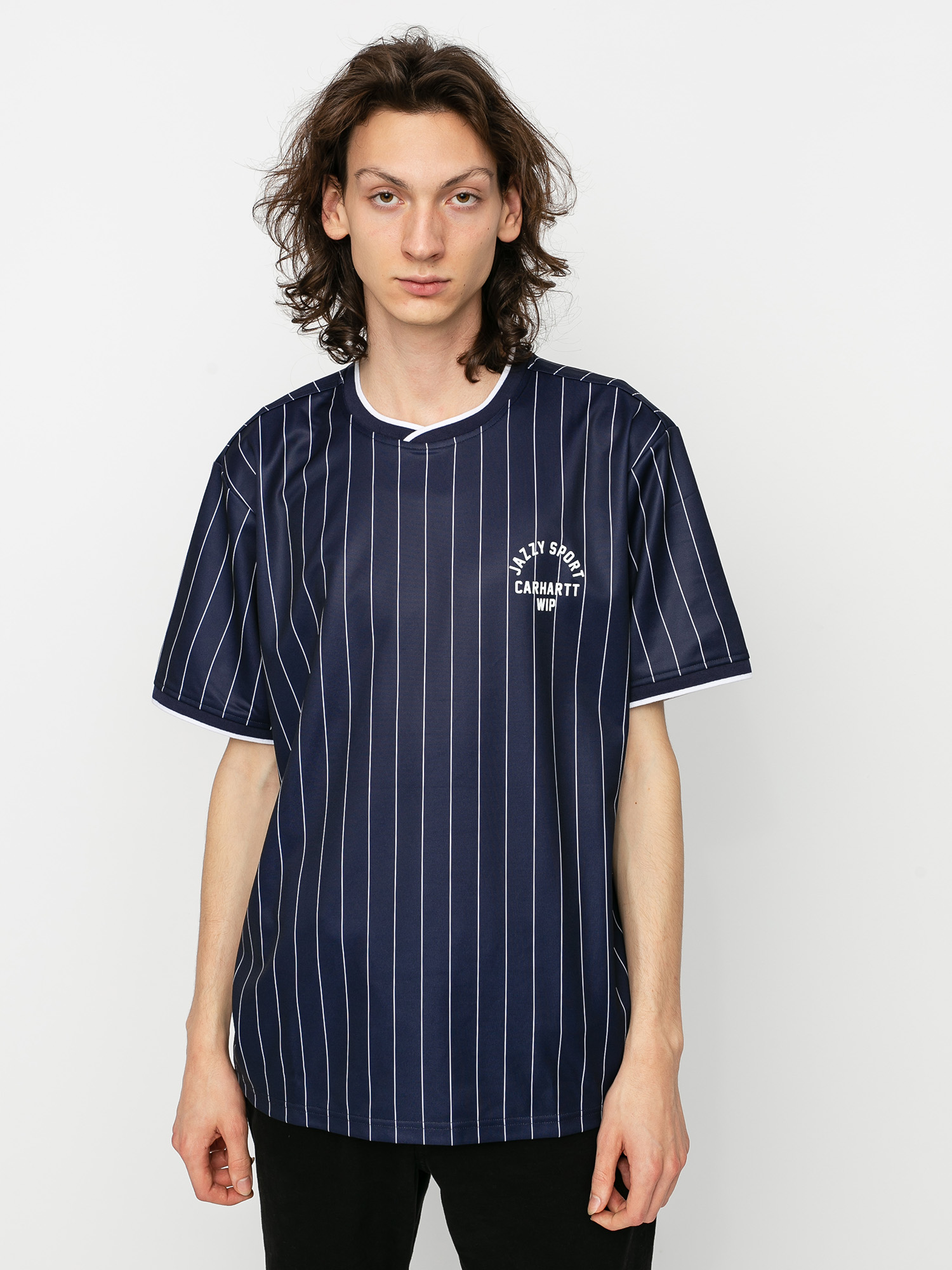 Tričko Carhartt WIP X Relevant Parties Jazzy Sport Jersey (navy/white stripes)