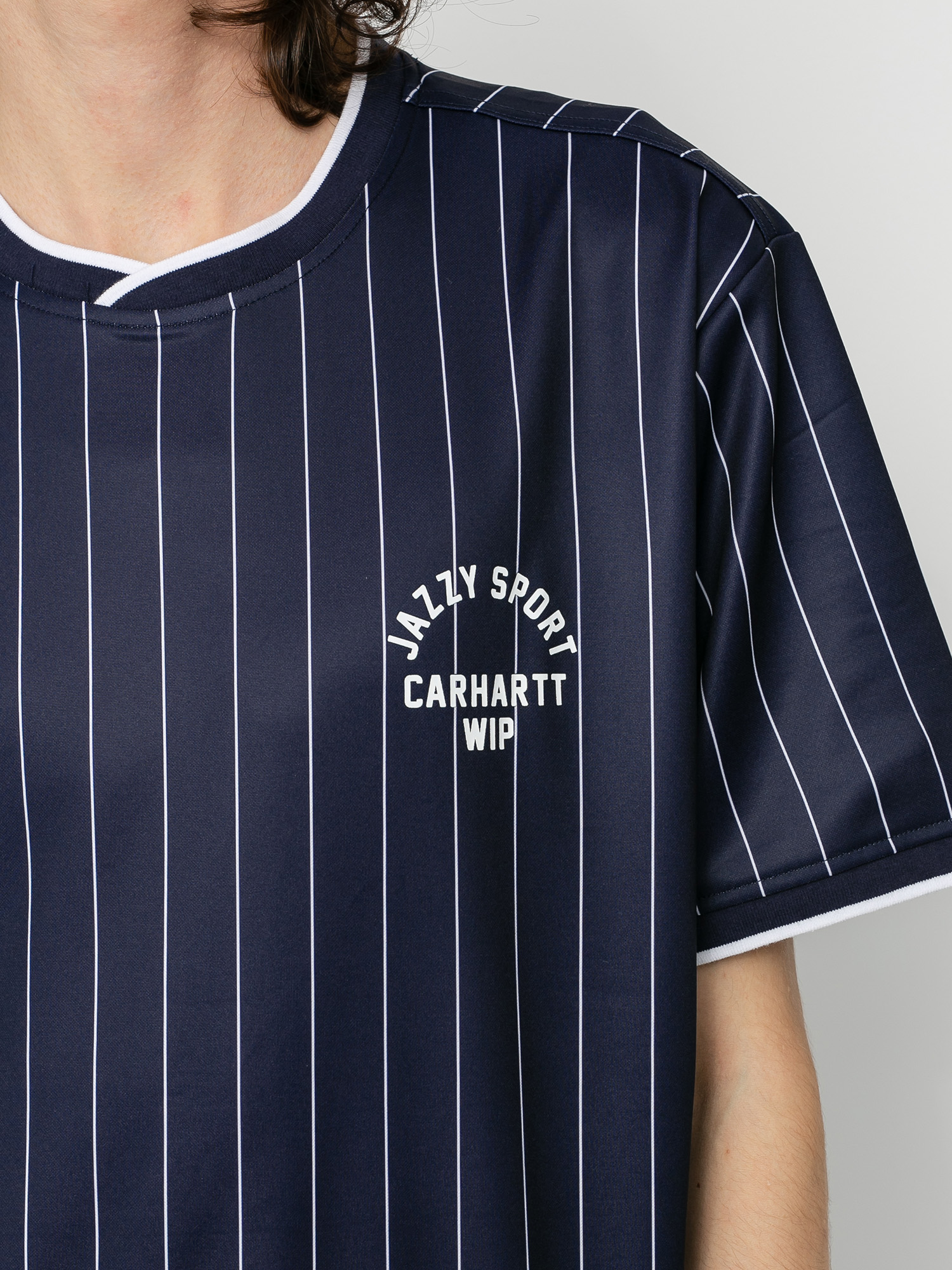 Tričko Carhartt WIP X Relevant Parties Jazzy Sport Jersey (navy/white stripes)