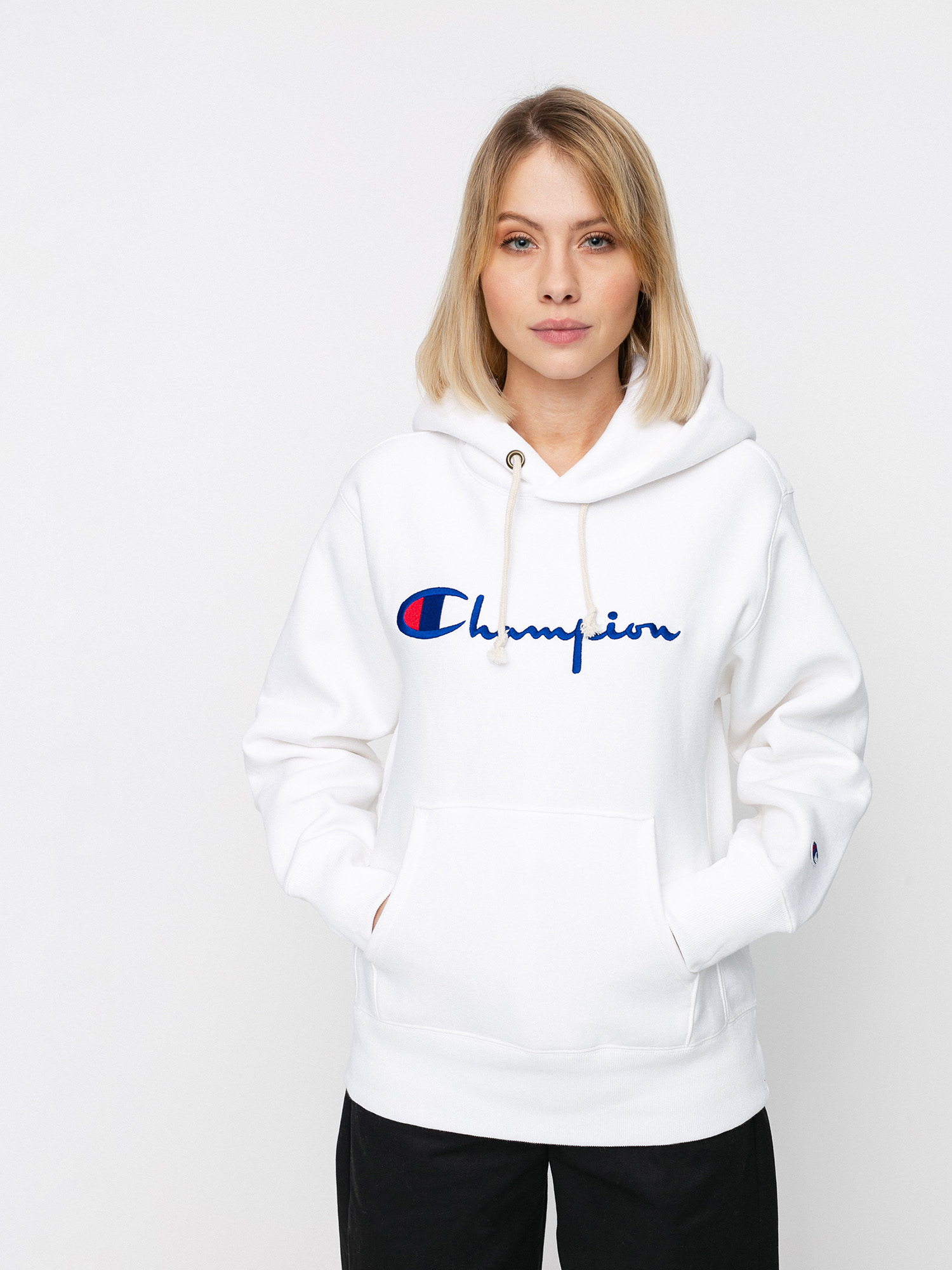 Mikina s kapucí Champion Sweatshirt HD 113794 Wmn (wht)