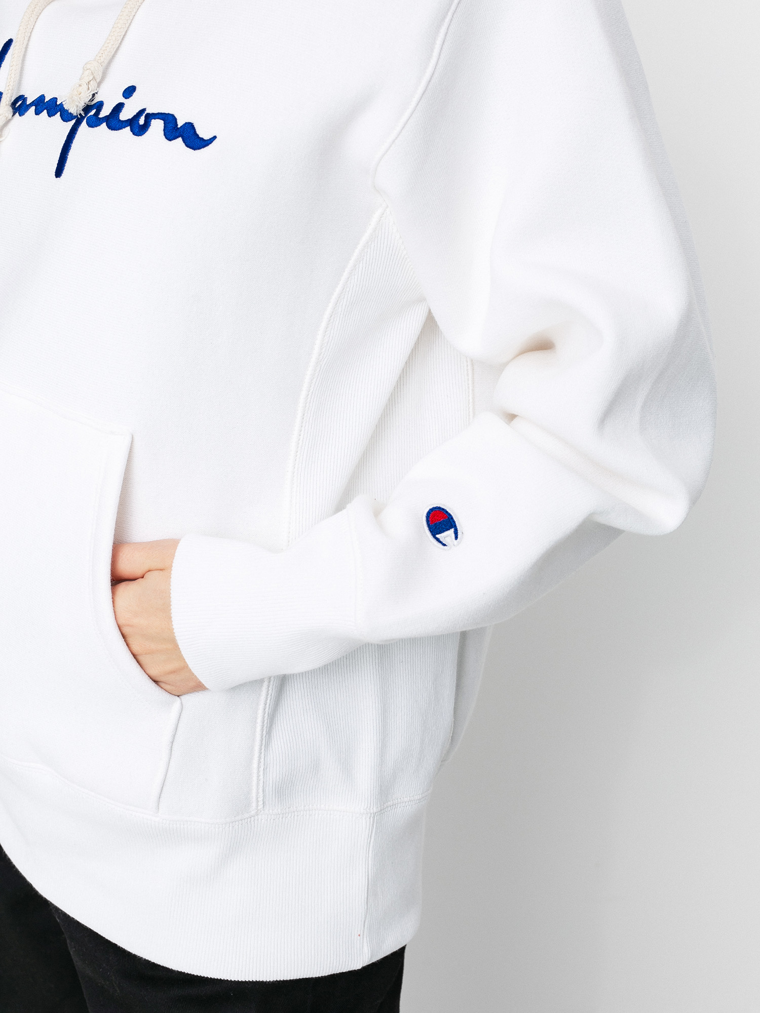 Mikina s kapucí Champion Sweatshirt HD 113794 Wmn (wht)