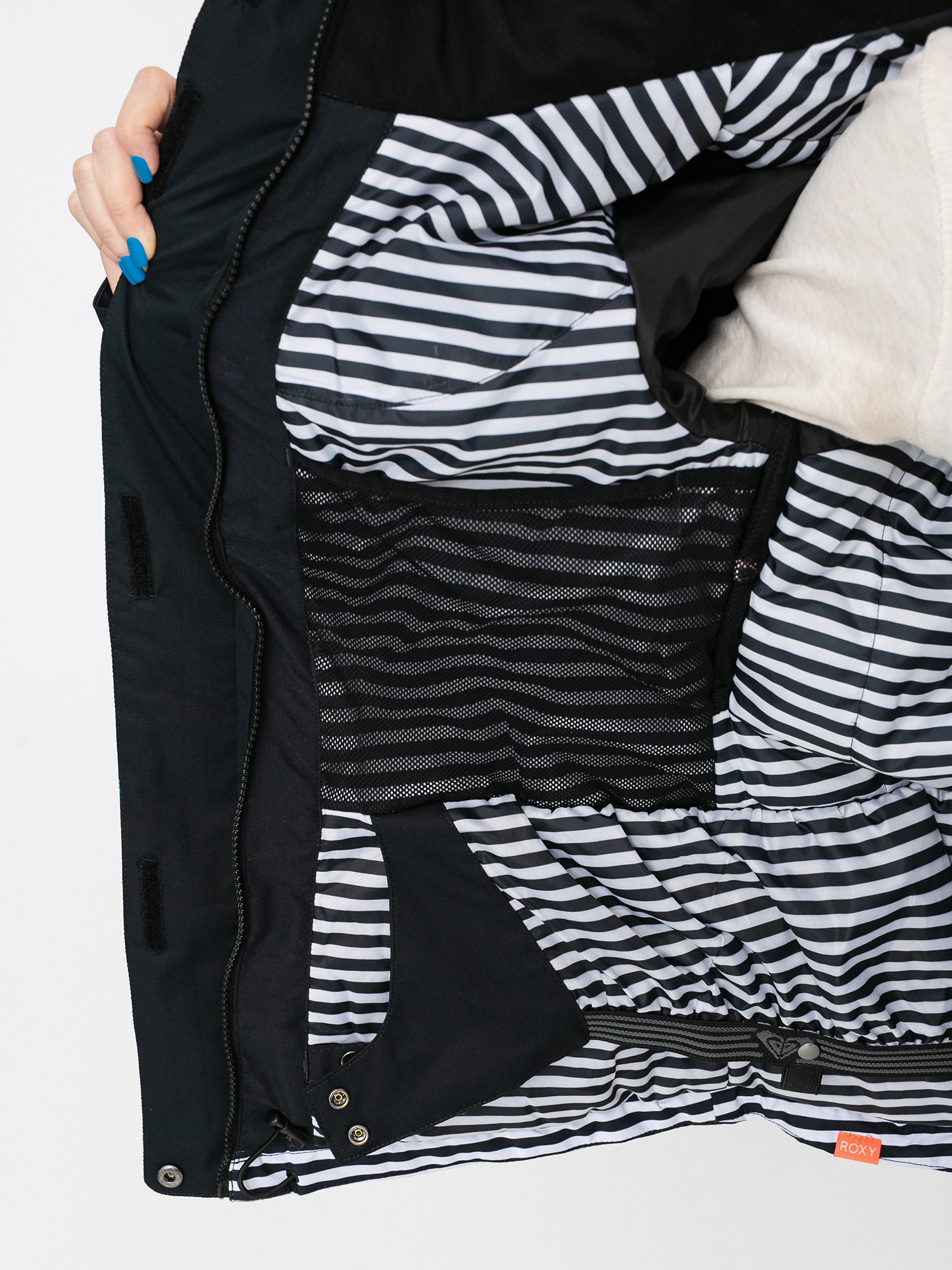 Dámská Snowboardová bunda Roxy Jetty Block (true black tropical day)